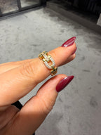 Marka Model Tasarım Taşlı Ayarlanabilir Yüzük