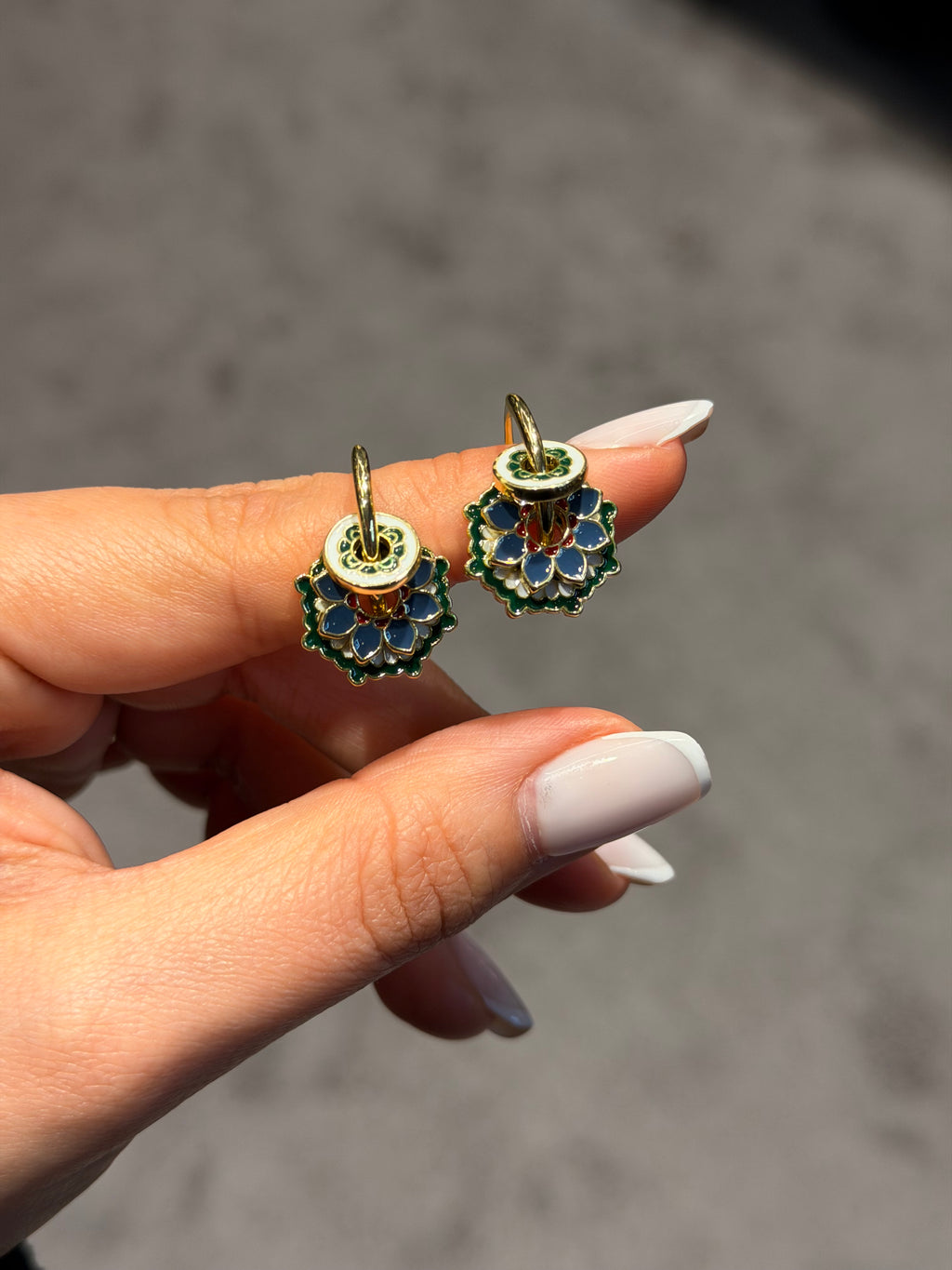 Etnik Yeşil Model Küpe