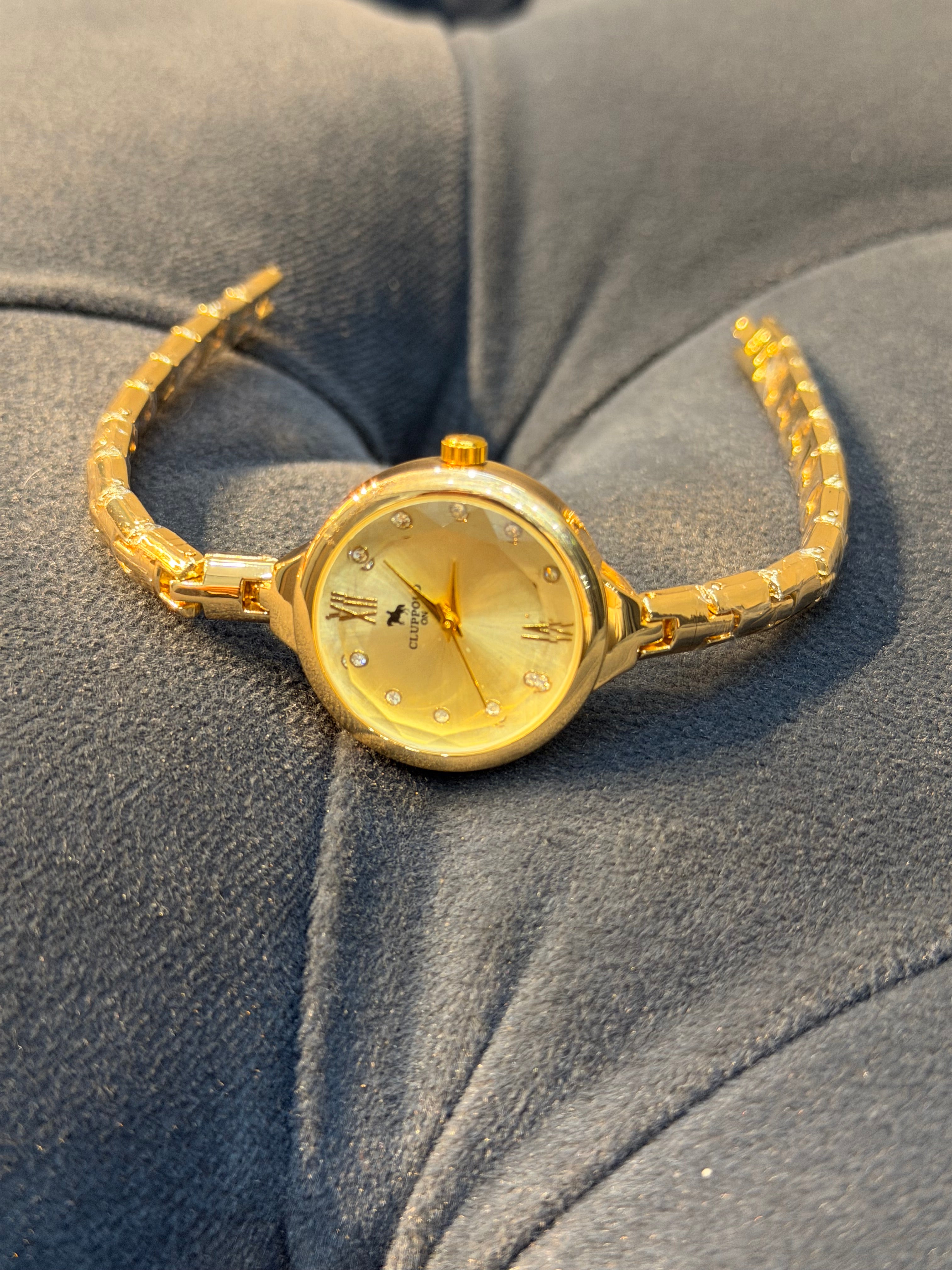 Vintage Model Paslanmaz Çelik Kadın Saat Gold Ürün ikincil görseli