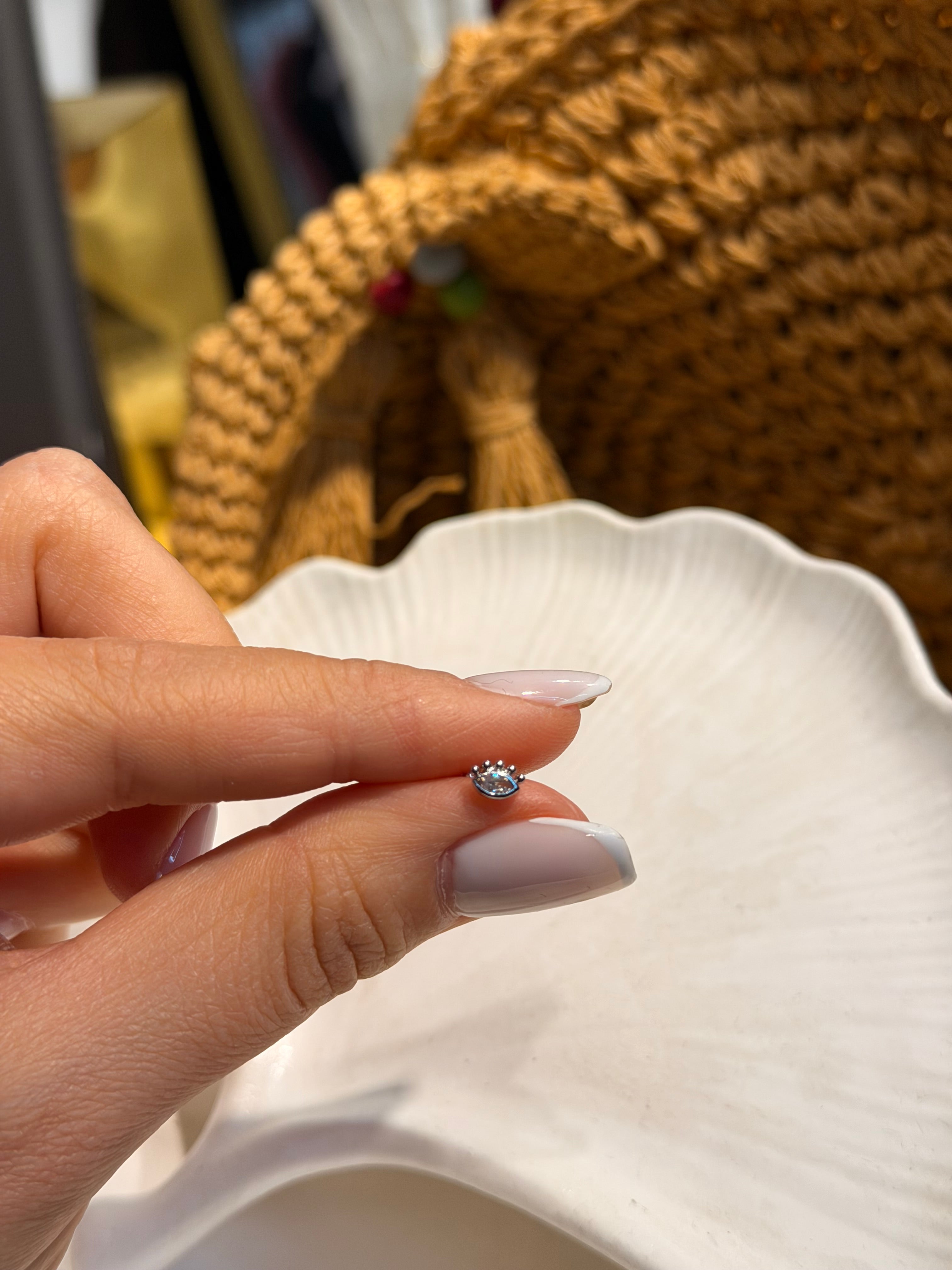 Mini Göz Model Cerrahi Piercing Silver Ürün ana görseli