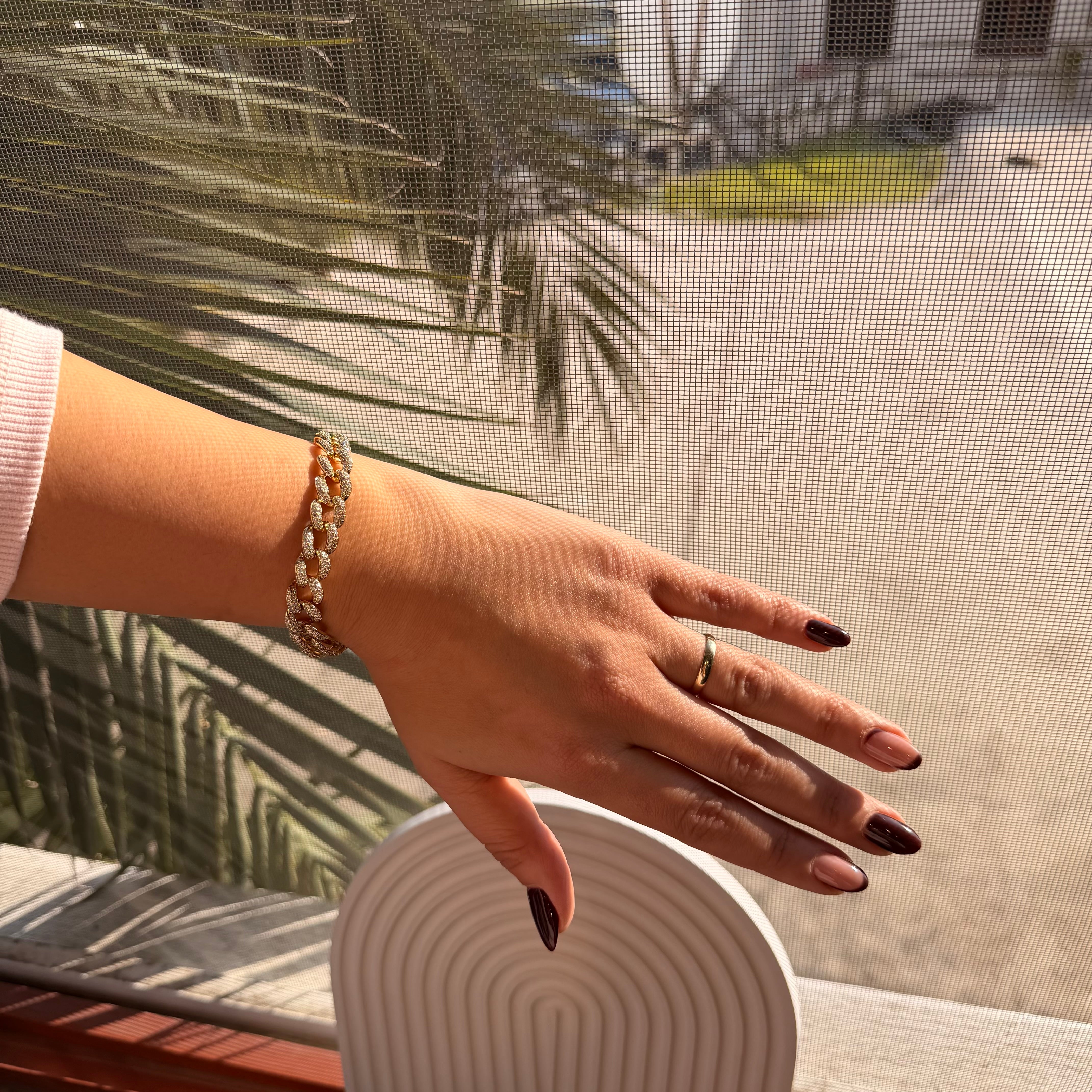 Xuping Seri Altın Gümüş Pırlanta Taşlı Bileklik Ürün ikincil görseli