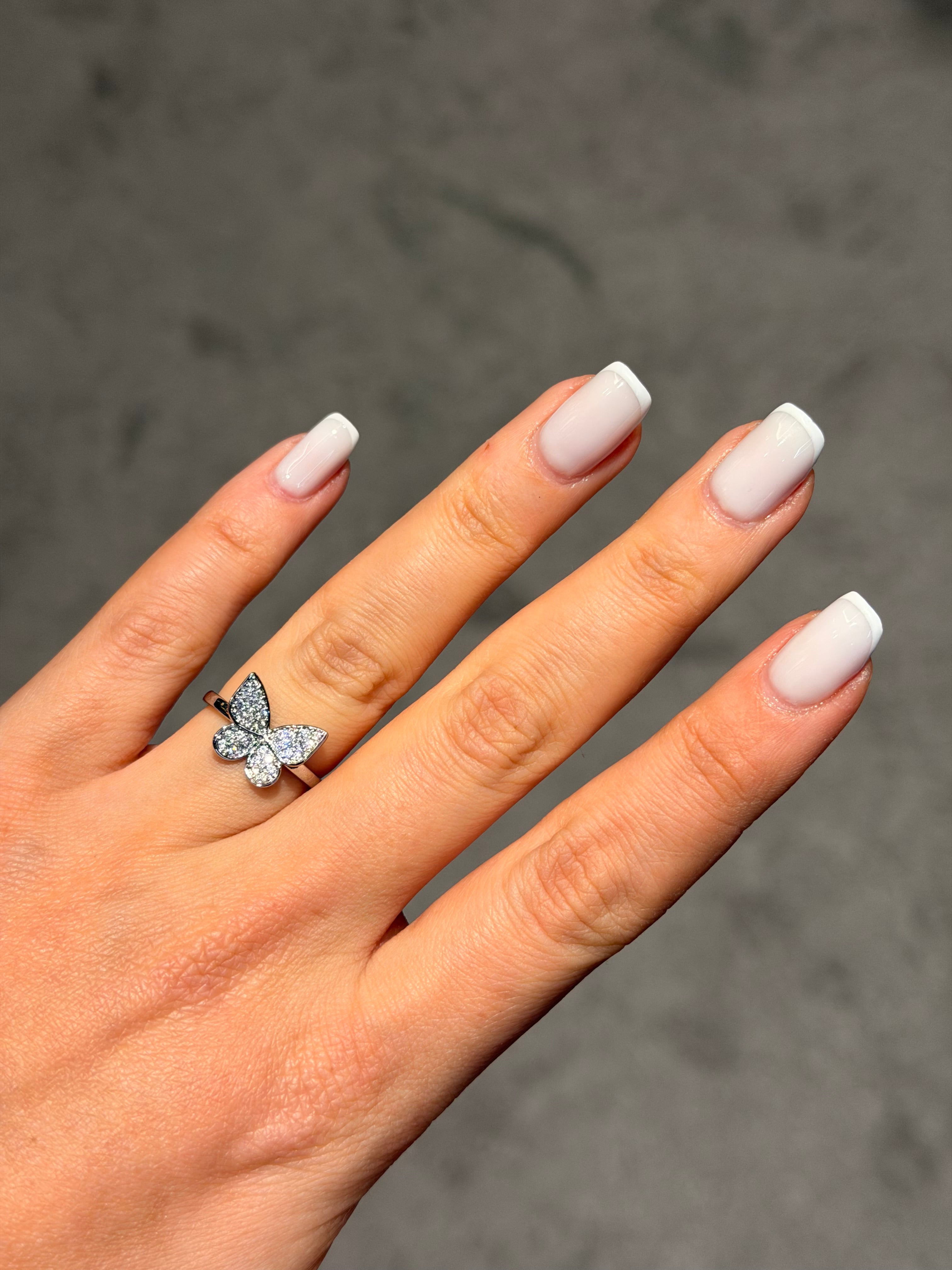 Kelebek Model Ayarlanabilir Yüzük Silver Ürün ana görseli