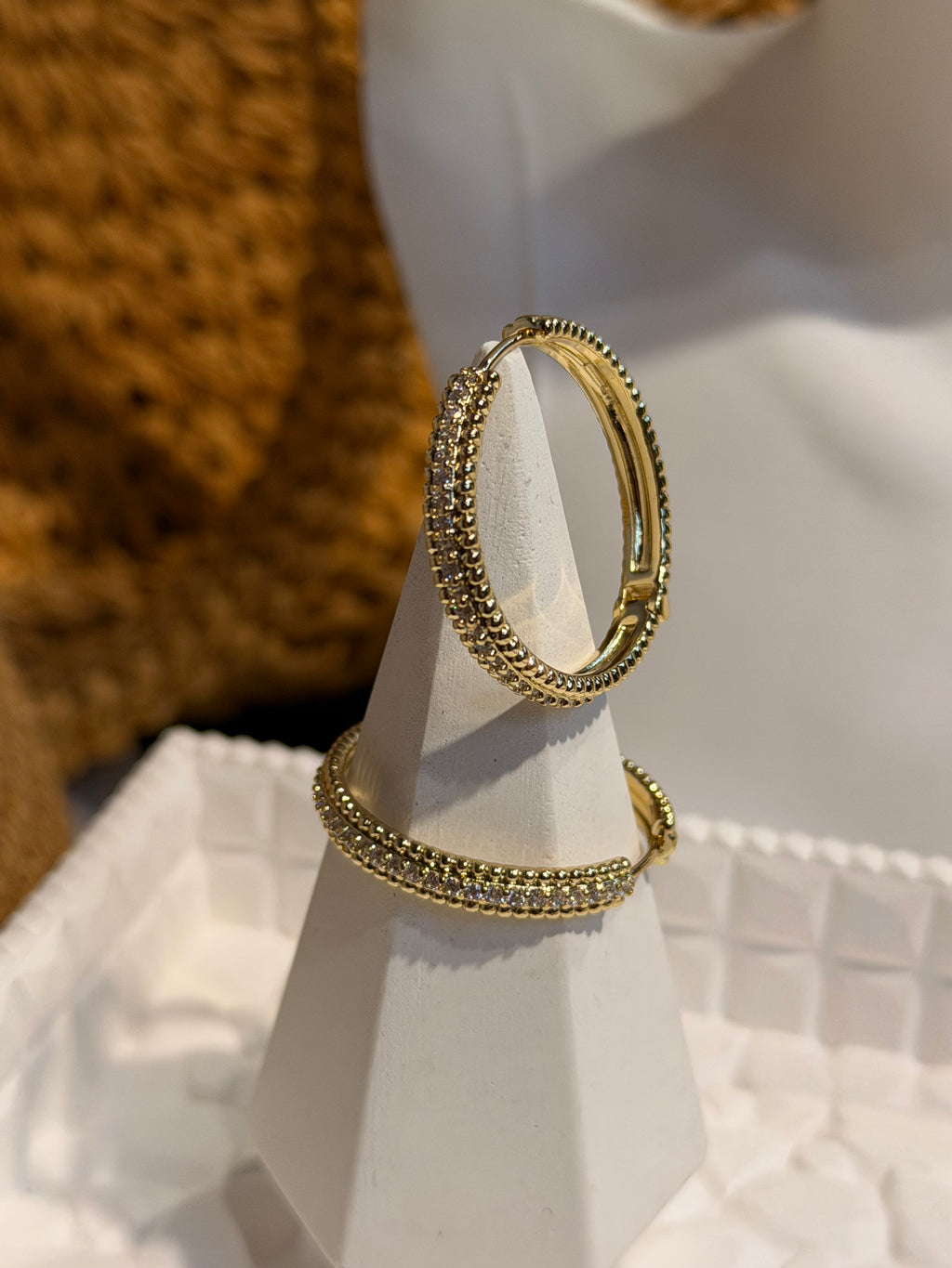 Xuping Vıntage Taşlı Halka Model Küpe