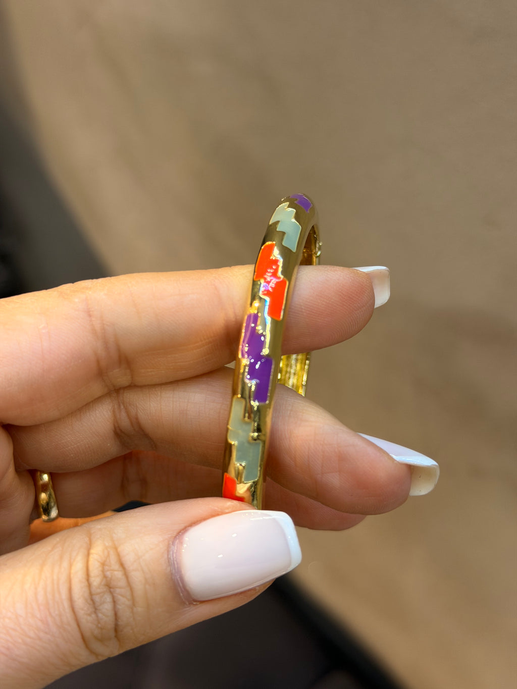 Renkli Detaylı Kelepçe Bileklik