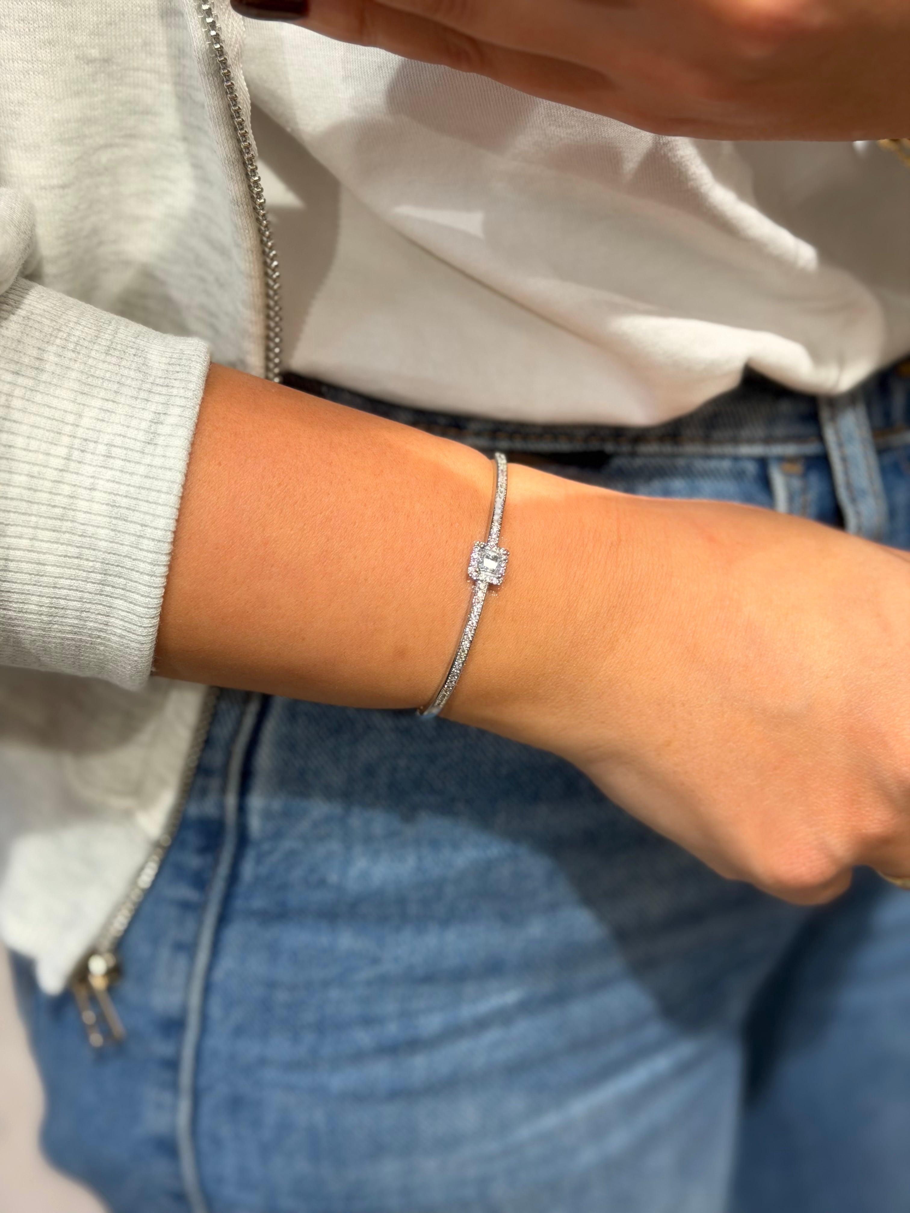 Xuping Baget Pırlanta Kelepçe Bileklik