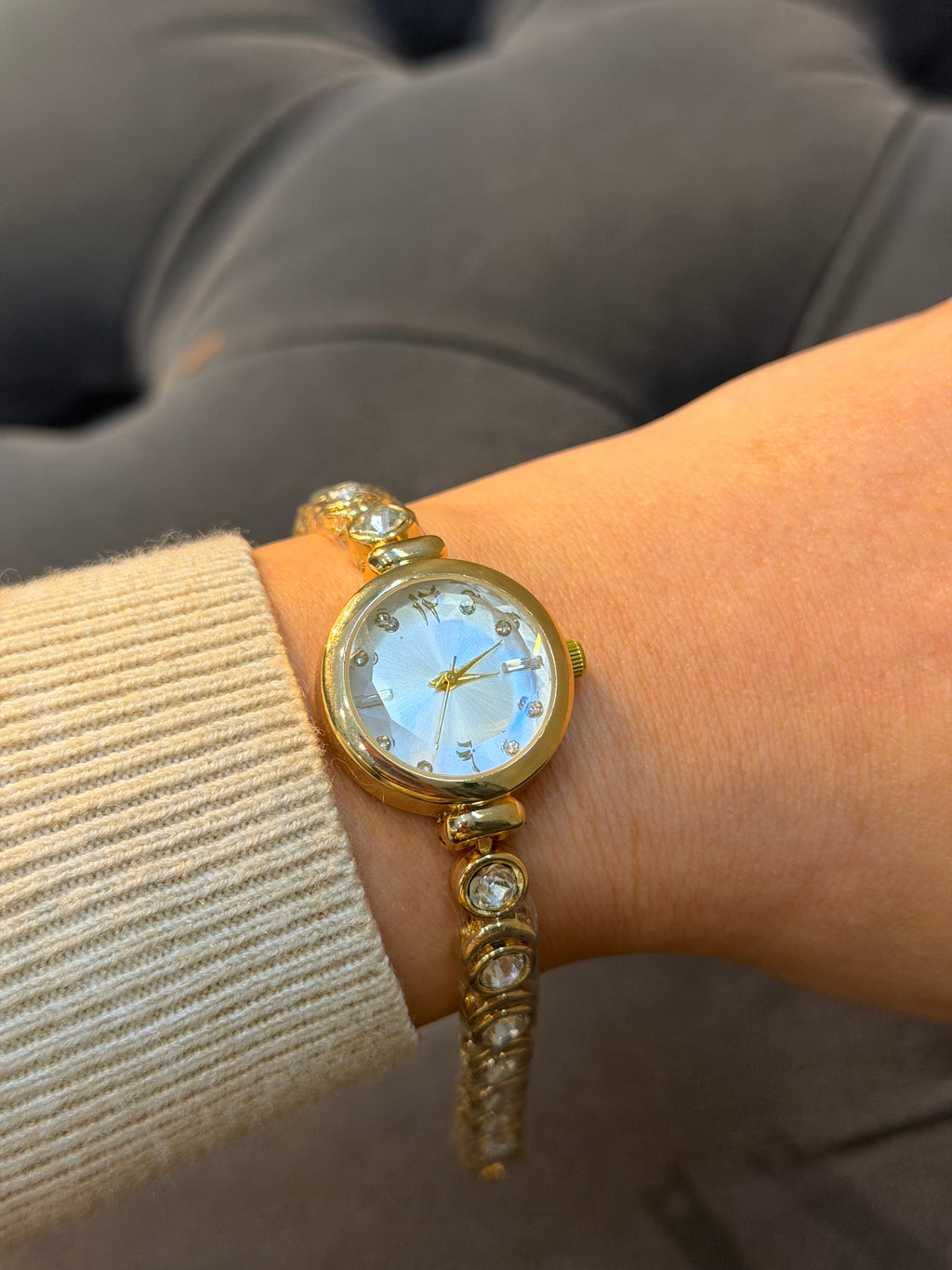 Swarovski Model Paslanmaz Çelik Kadın Saat Gold