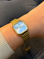 Vintage Model Eskitme Paslanmaz Çelik Kadın Saat Gold