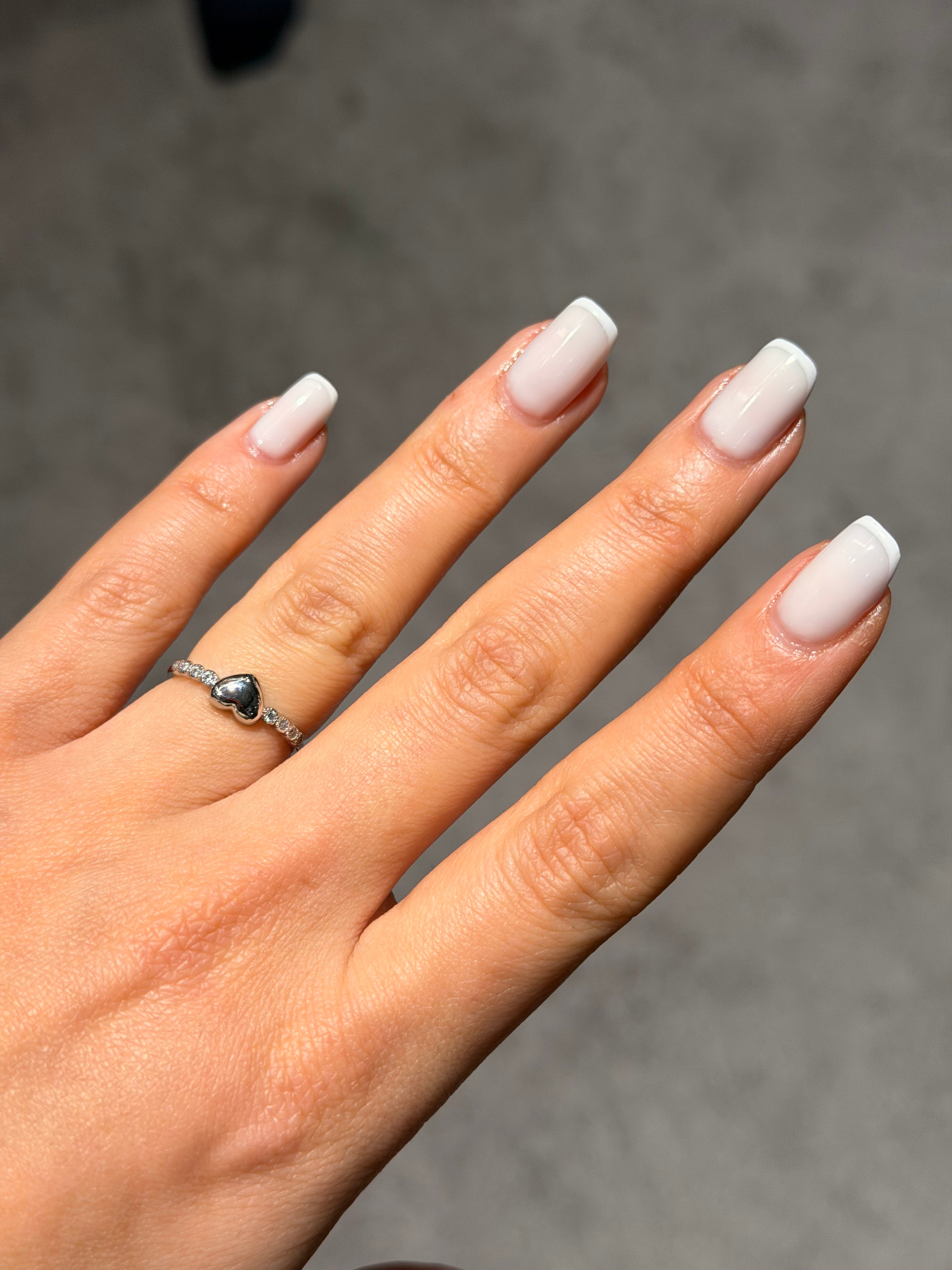 Taşlı Minimal Kalp Model Ayarlanabilir Yüzük Silver Ürün ana görseli