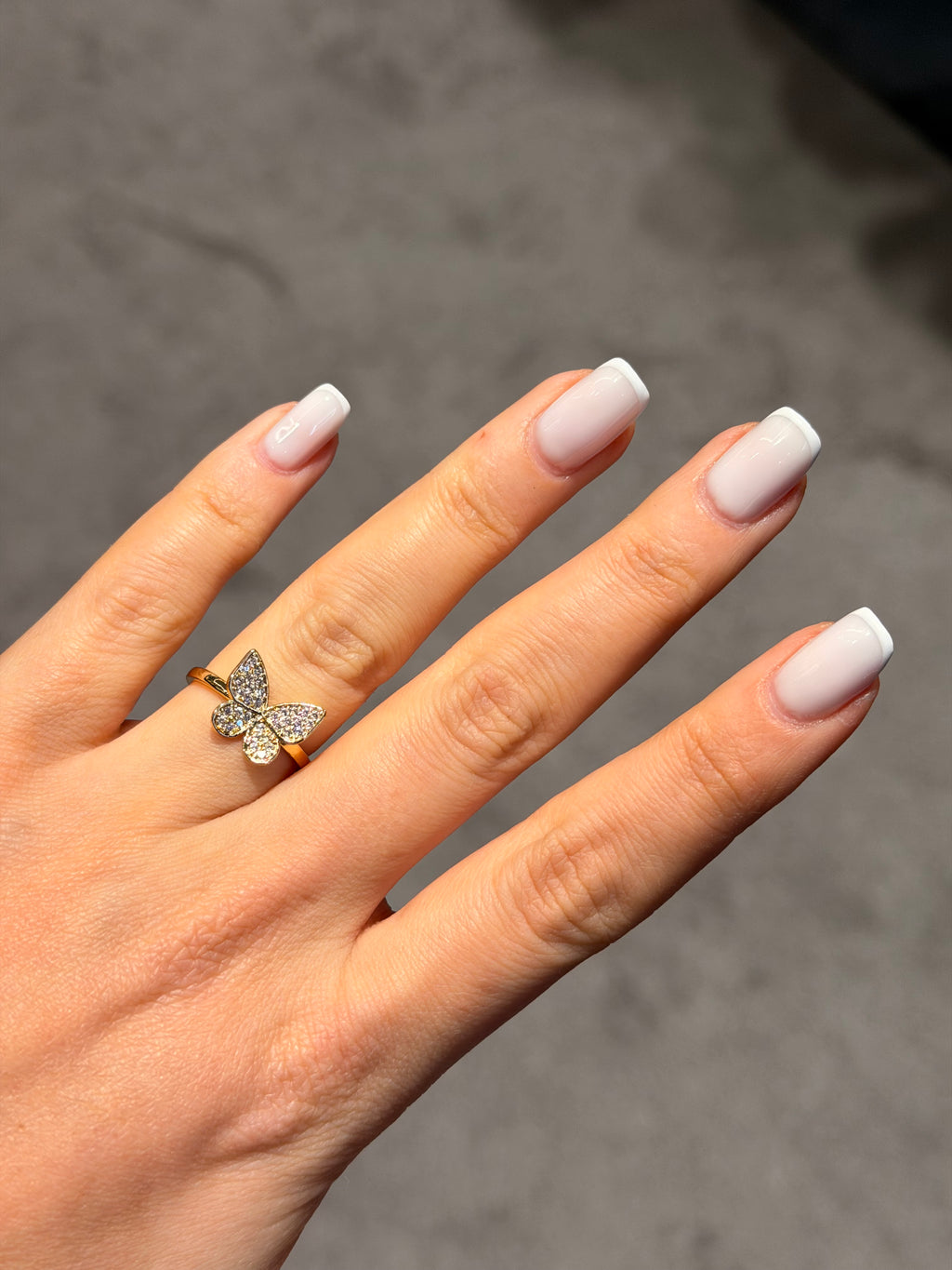 Kelebek Model Ayarlanabilir Yüzük Gold