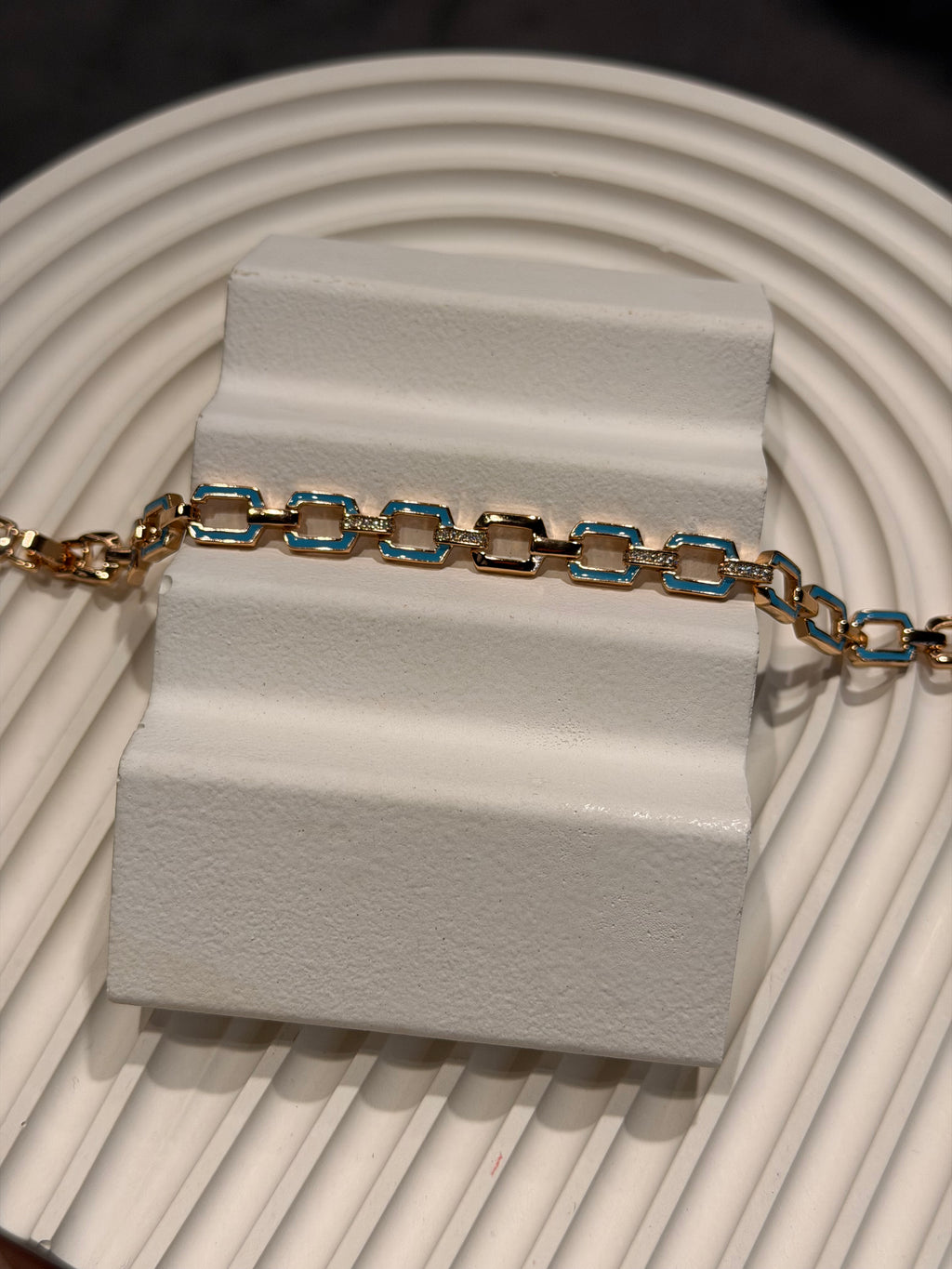 Xuping Vip Seri Paslanmaz Turkuaz Bileklik