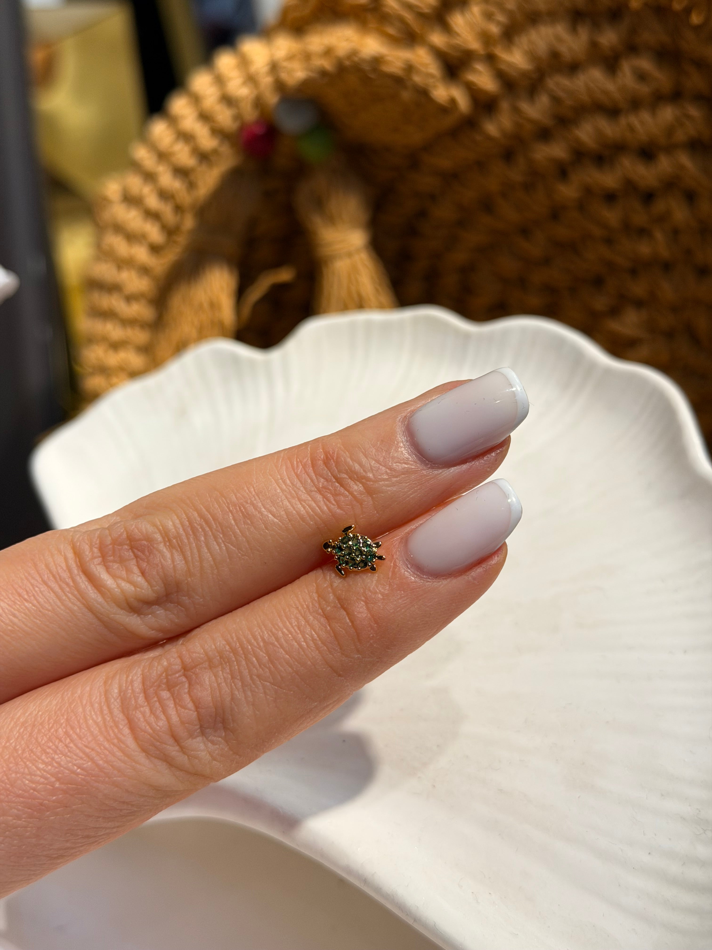 Kaplumbağa Model Cerrahi Piercing Gold