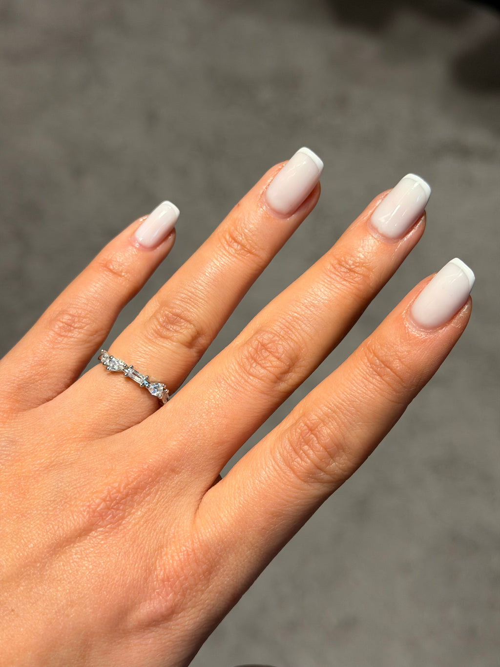 Taşlı Tasarım Model Ayarlanabilir Yüzük Silver