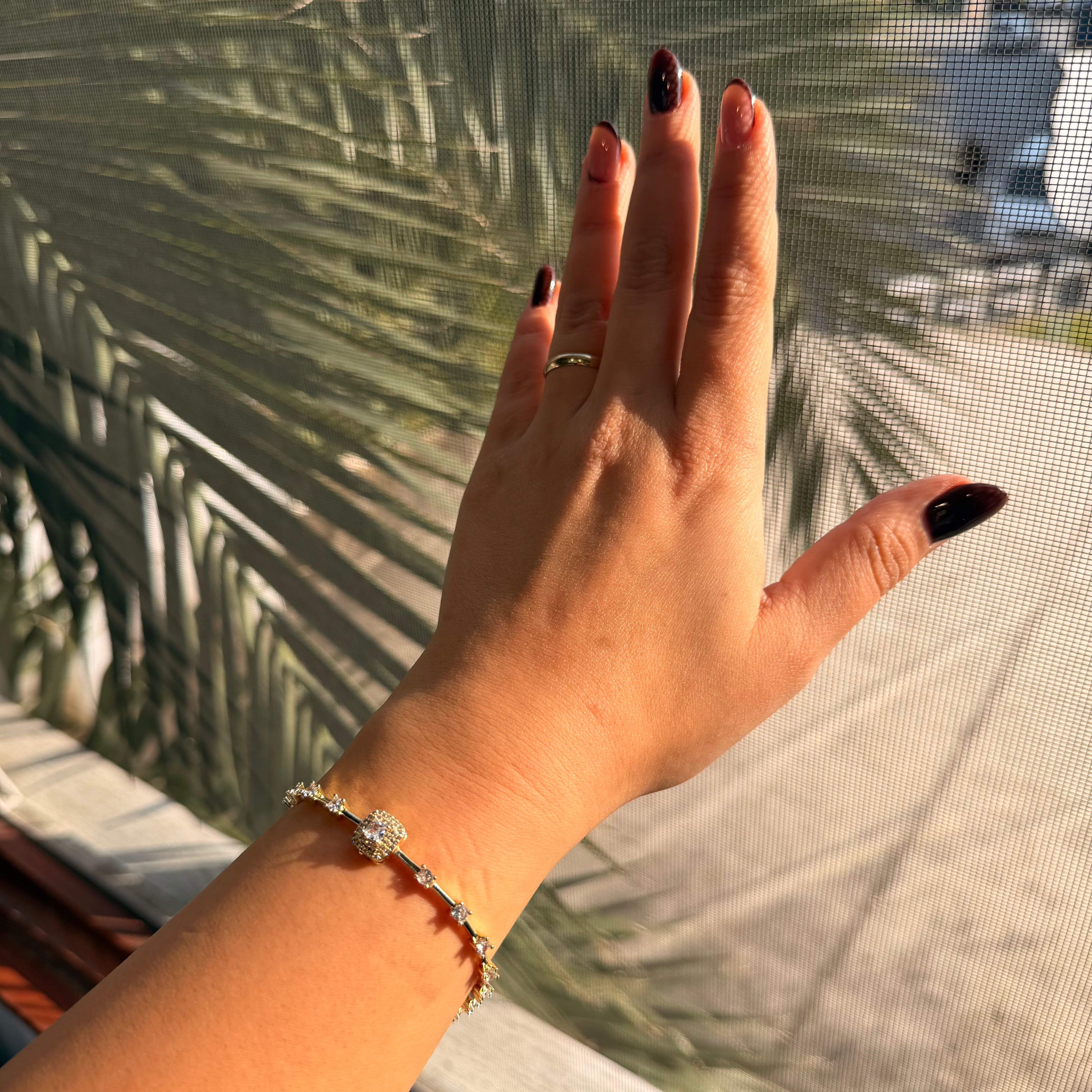 Xuping Seri Altın Kaplama Tek Taş Bileklik Ürün ikincil görseli