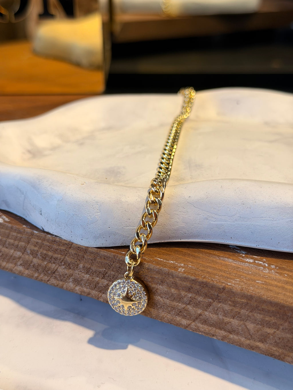 Xuping Seri 14k Altın Kaplama Pırlanta Taşlı Bileklik