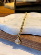 Xuping Seri 14k Altın Kaplama Pırlanta Taşlı Bileklik