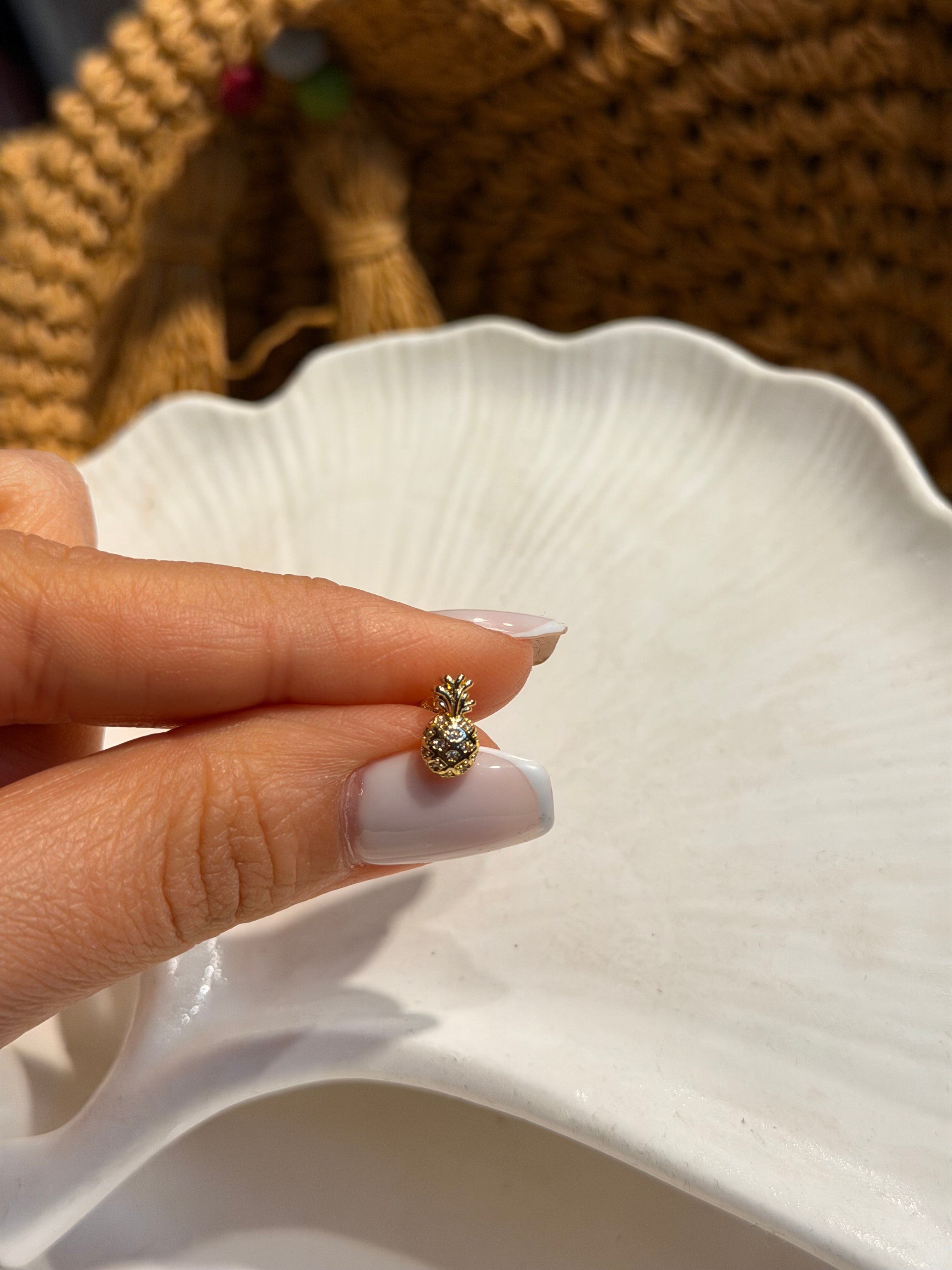 Ananas Model Cerrahi Piercing Gold