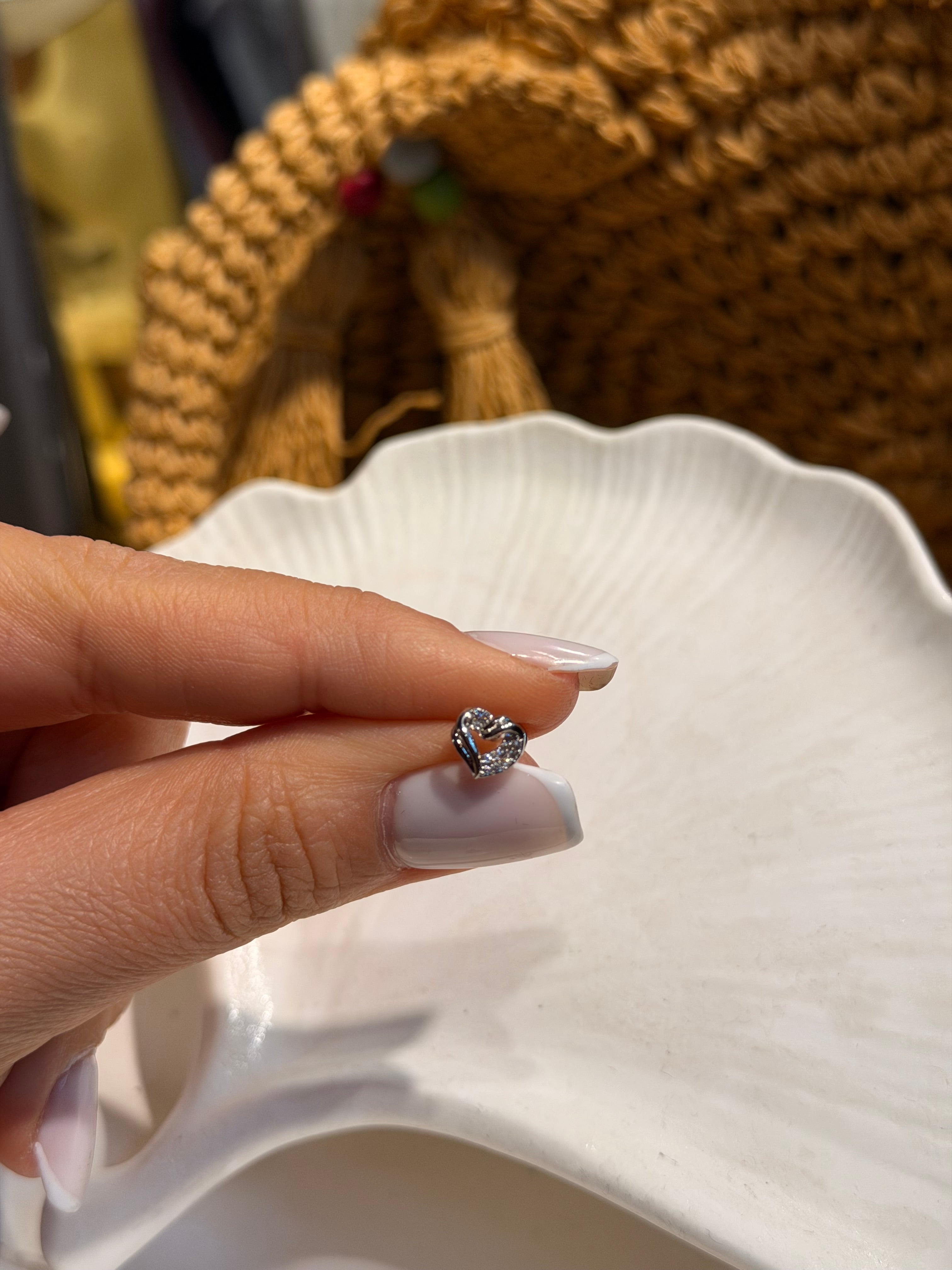 Kalp Model Cerrahi Piercing Silver