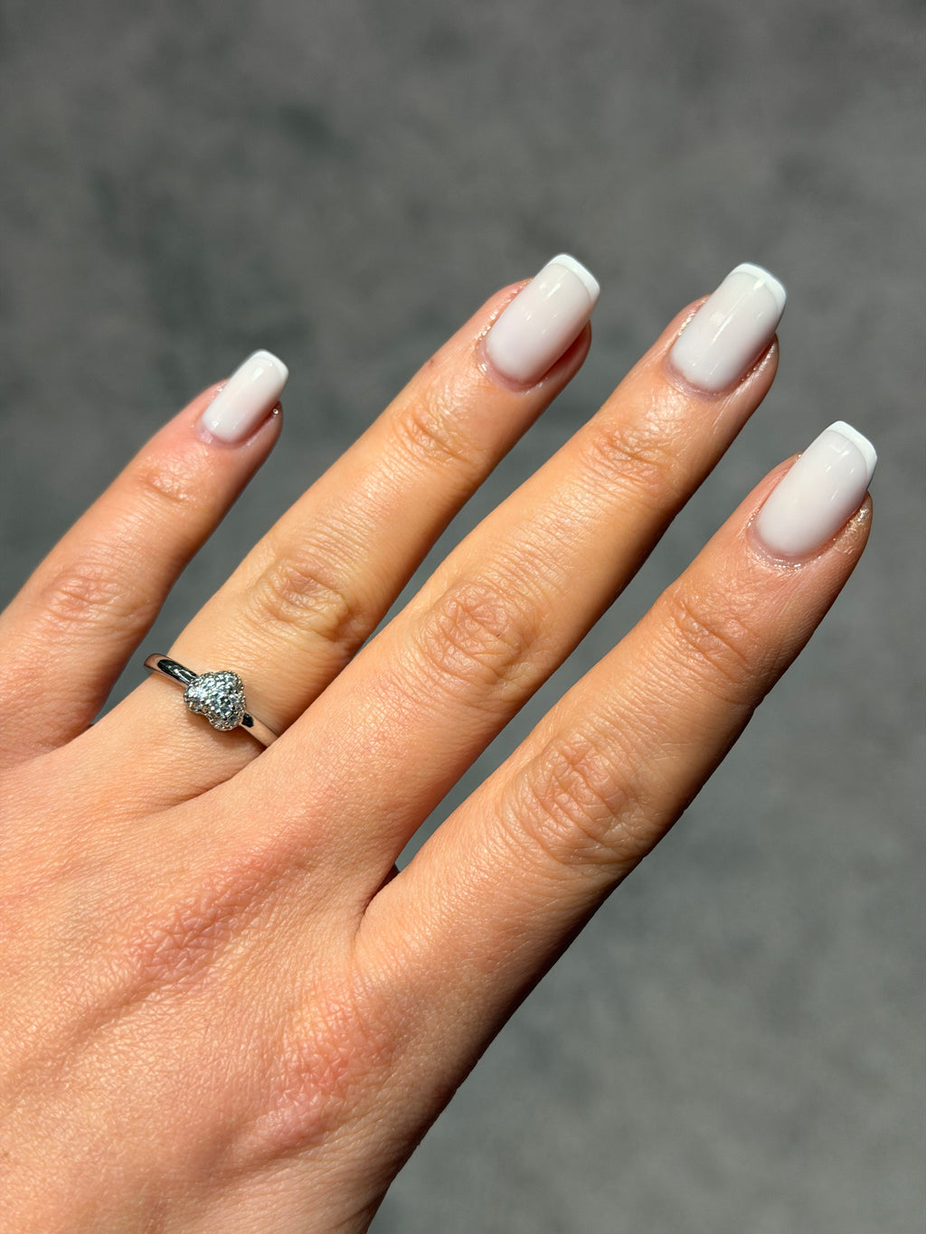 Kalp Model Ayarlanabilir Yüzük Silver