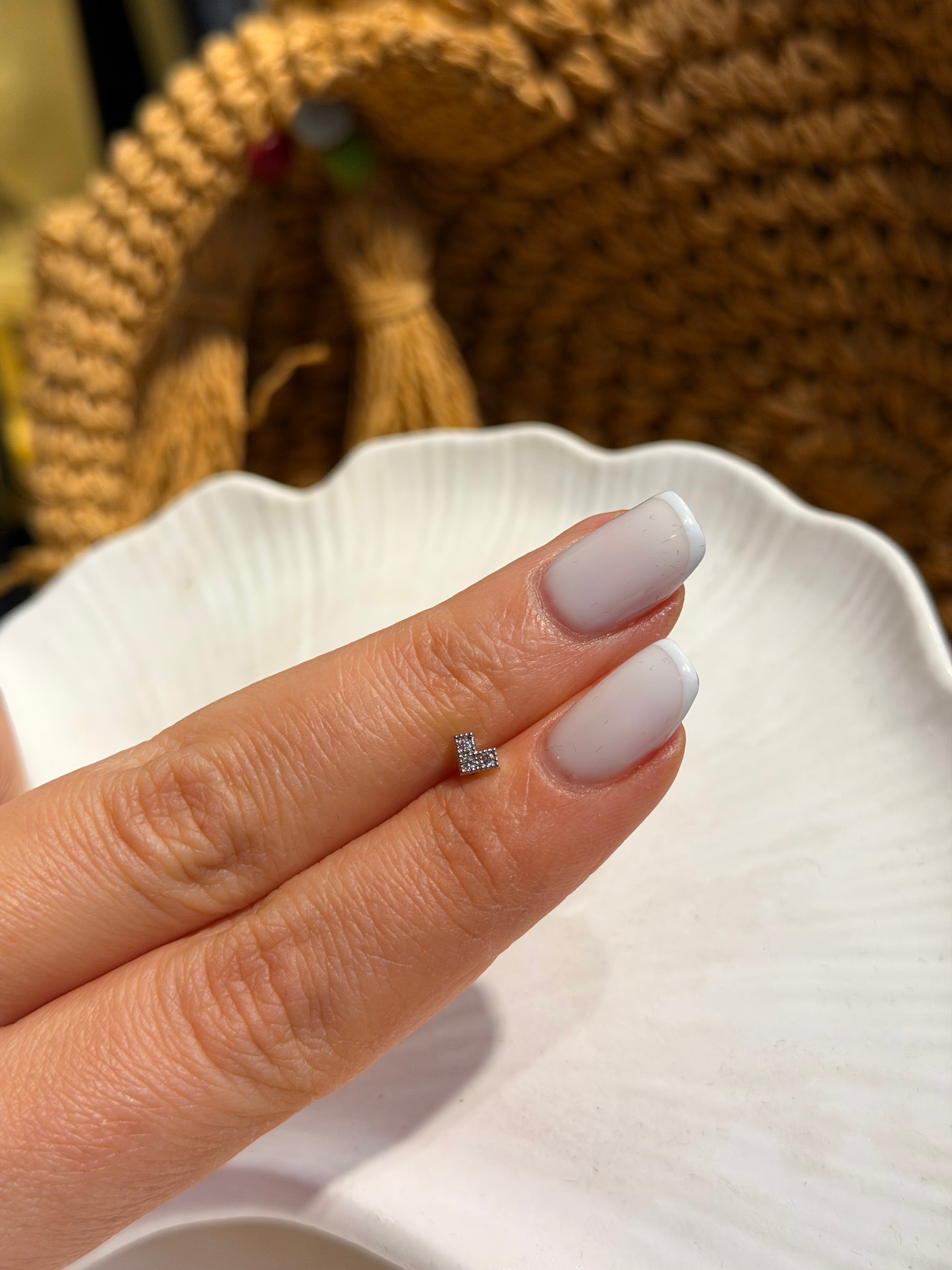 Geometrik Kalp Model Cerrahi Piercing Silver Ürün ana görseli