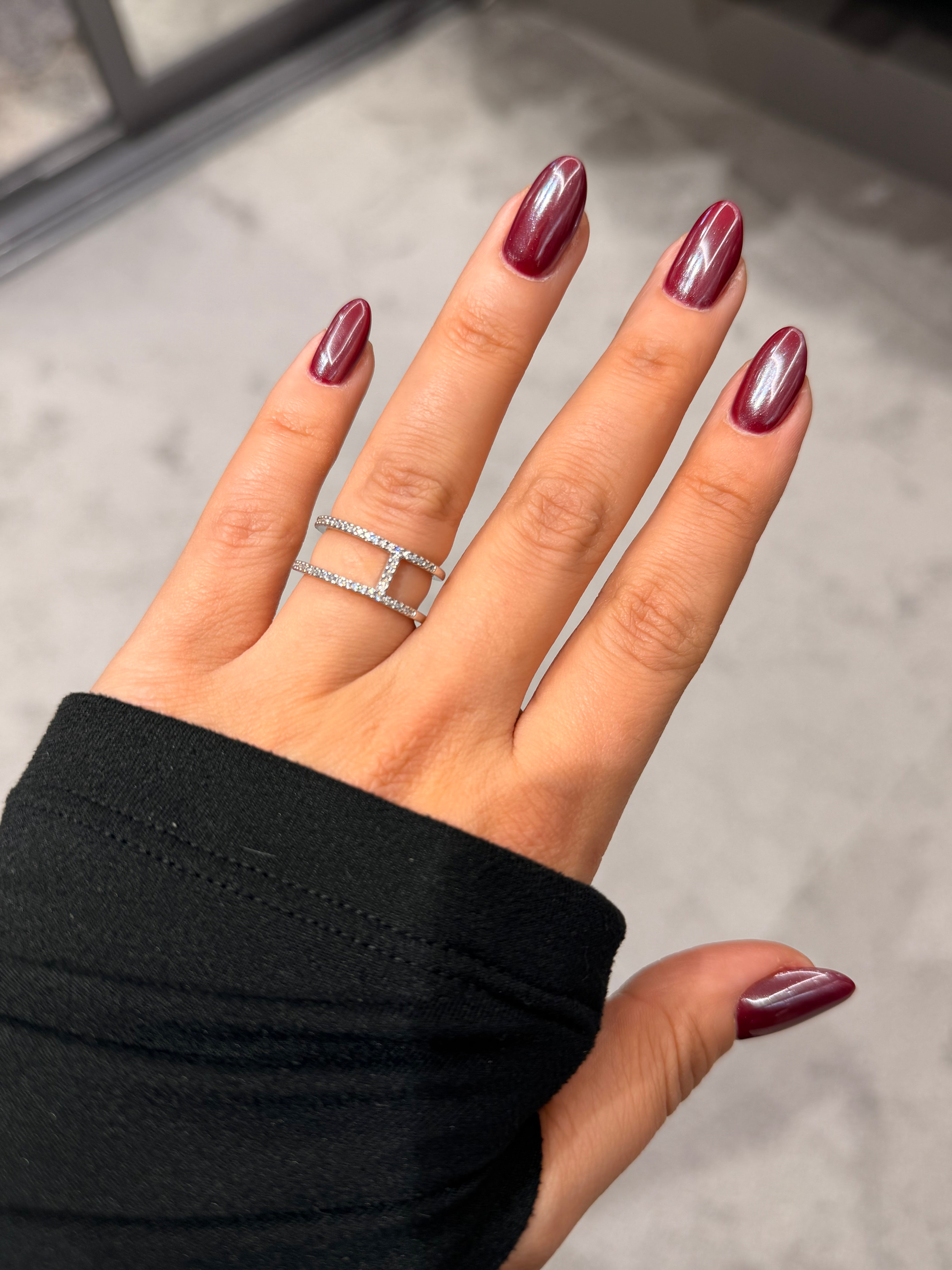 Zarif İnce Pırlanta Taş Model Ayarlanabilir Yüzük Ürün ana görseli