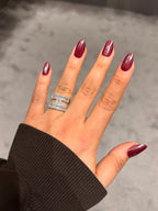 Marka Model Tasarım Pırlanta Taşlı Ayarlanabilir Yüzük Silver