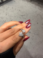 Kutup Yıldızı Model Taşlı Silver Ayarlanabilir Yüzük