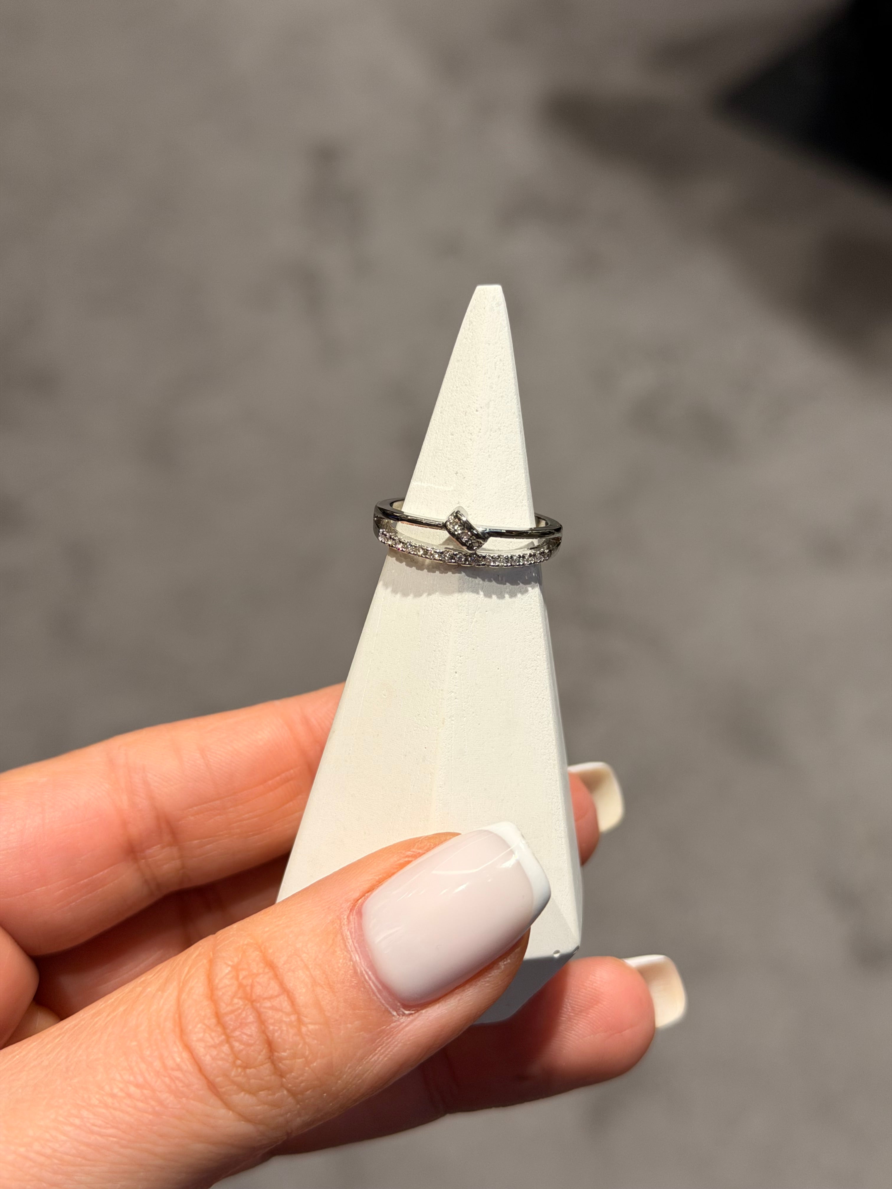 Düğüm Model Ayarlanabilir Yüzük Silver