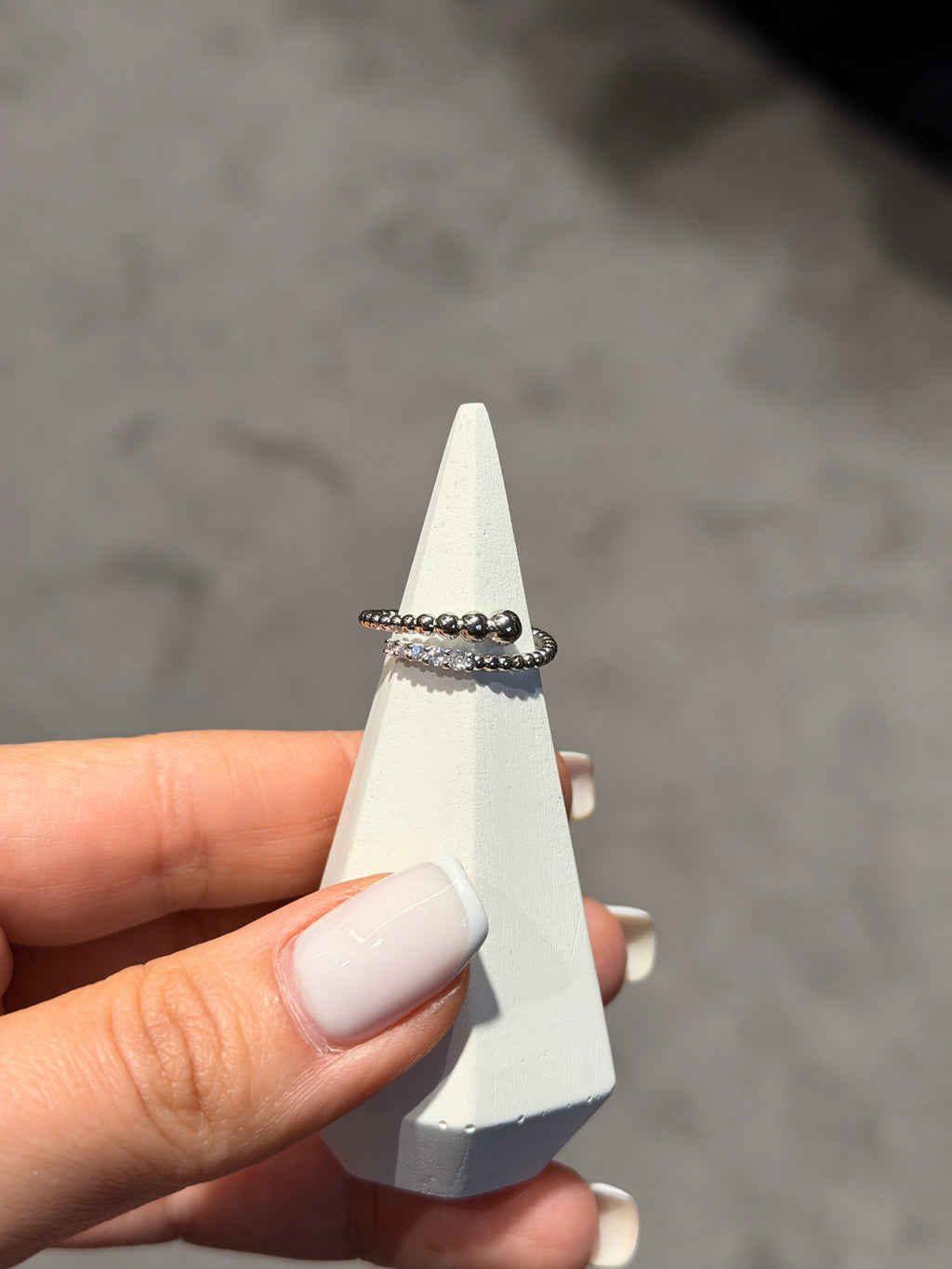 Tasarım Model Ayarlanabilir Yüzük Silver