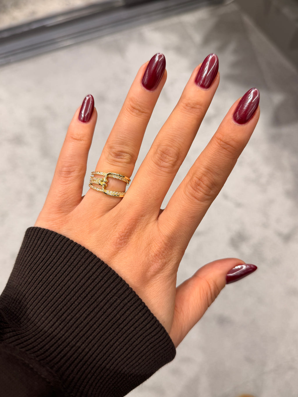 Kemer Model Tasarım Ayarlanabilir Gold Yüzük