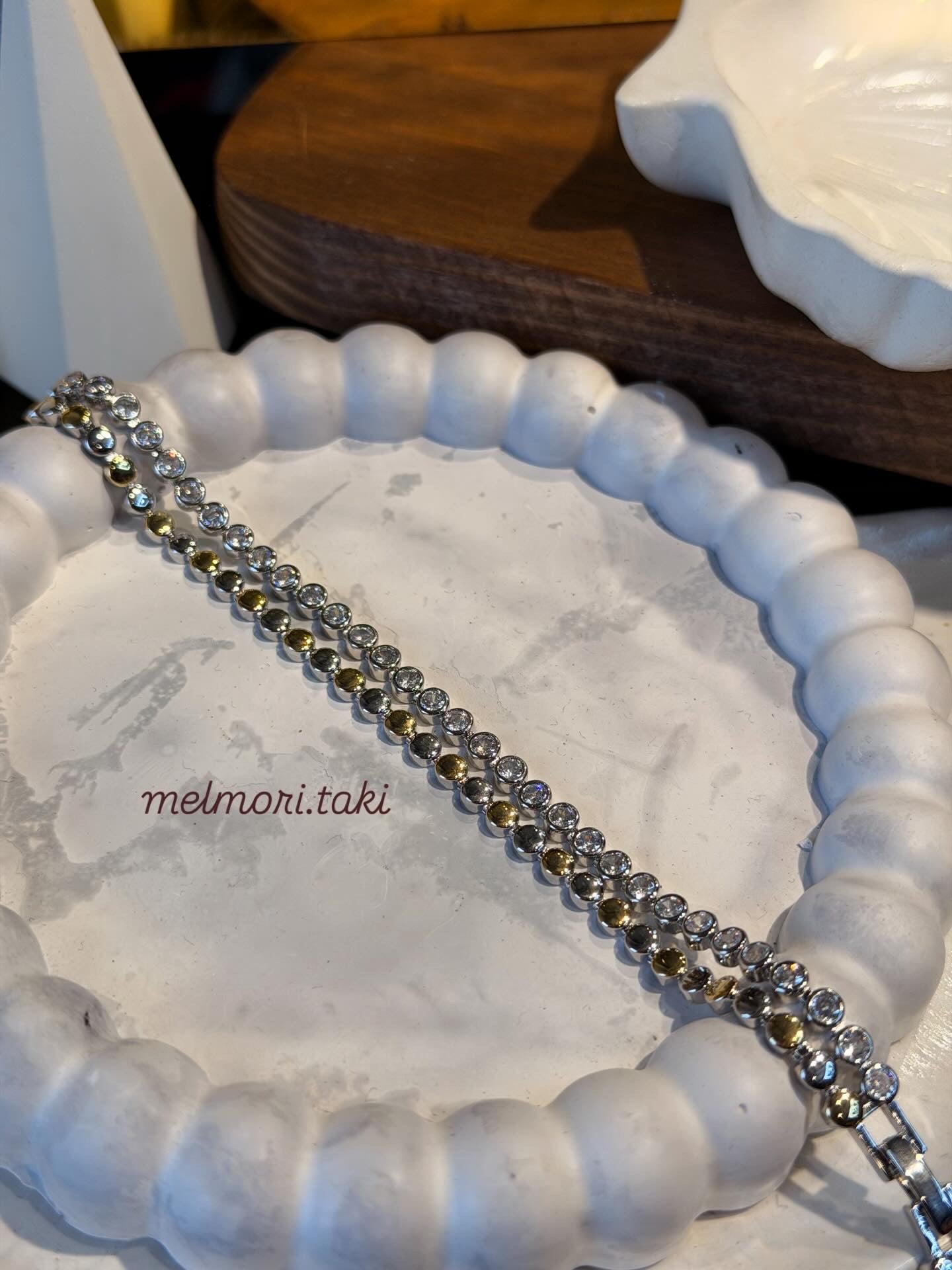 Xuping Seri Çift Bileklik Pırlanta Taşlı Zincir Bileklik Ürün ikincil görseli