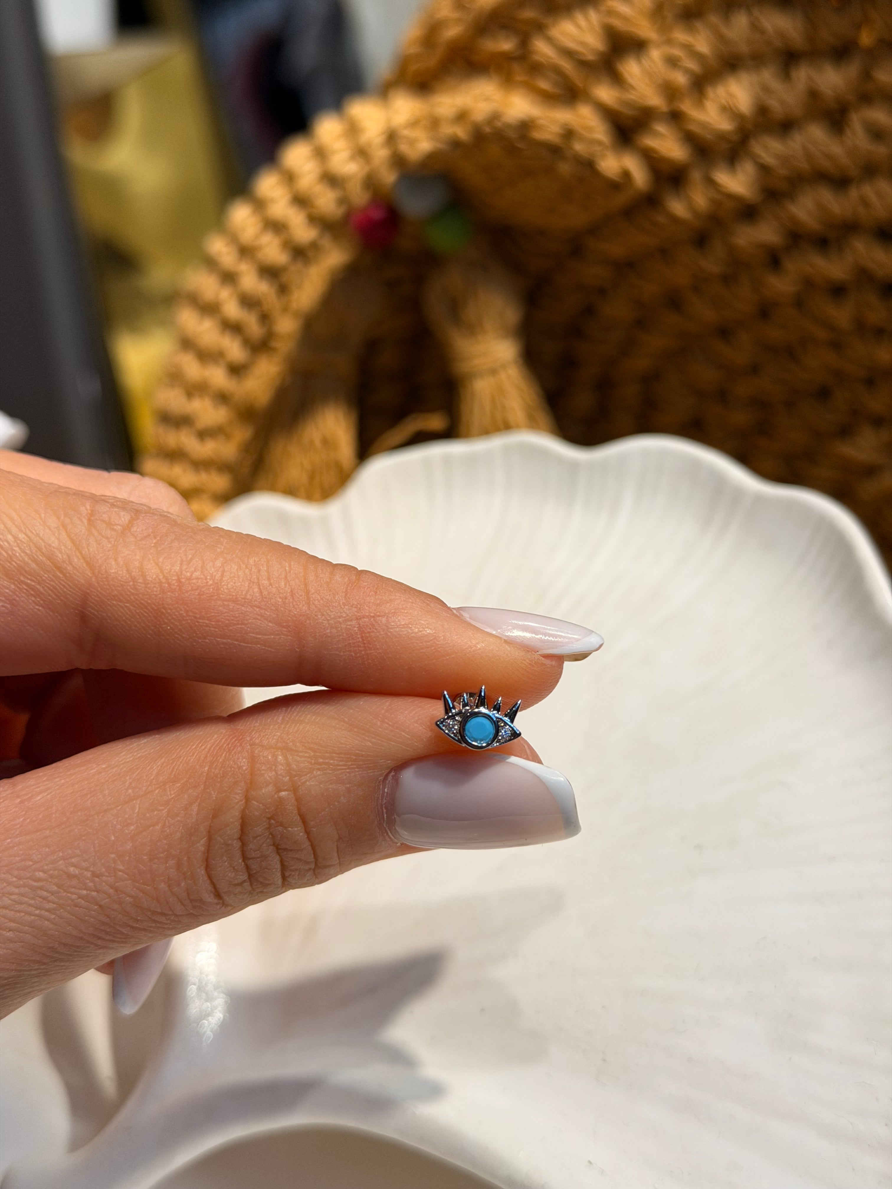 Göz Model Cerrahi Piercing Silver