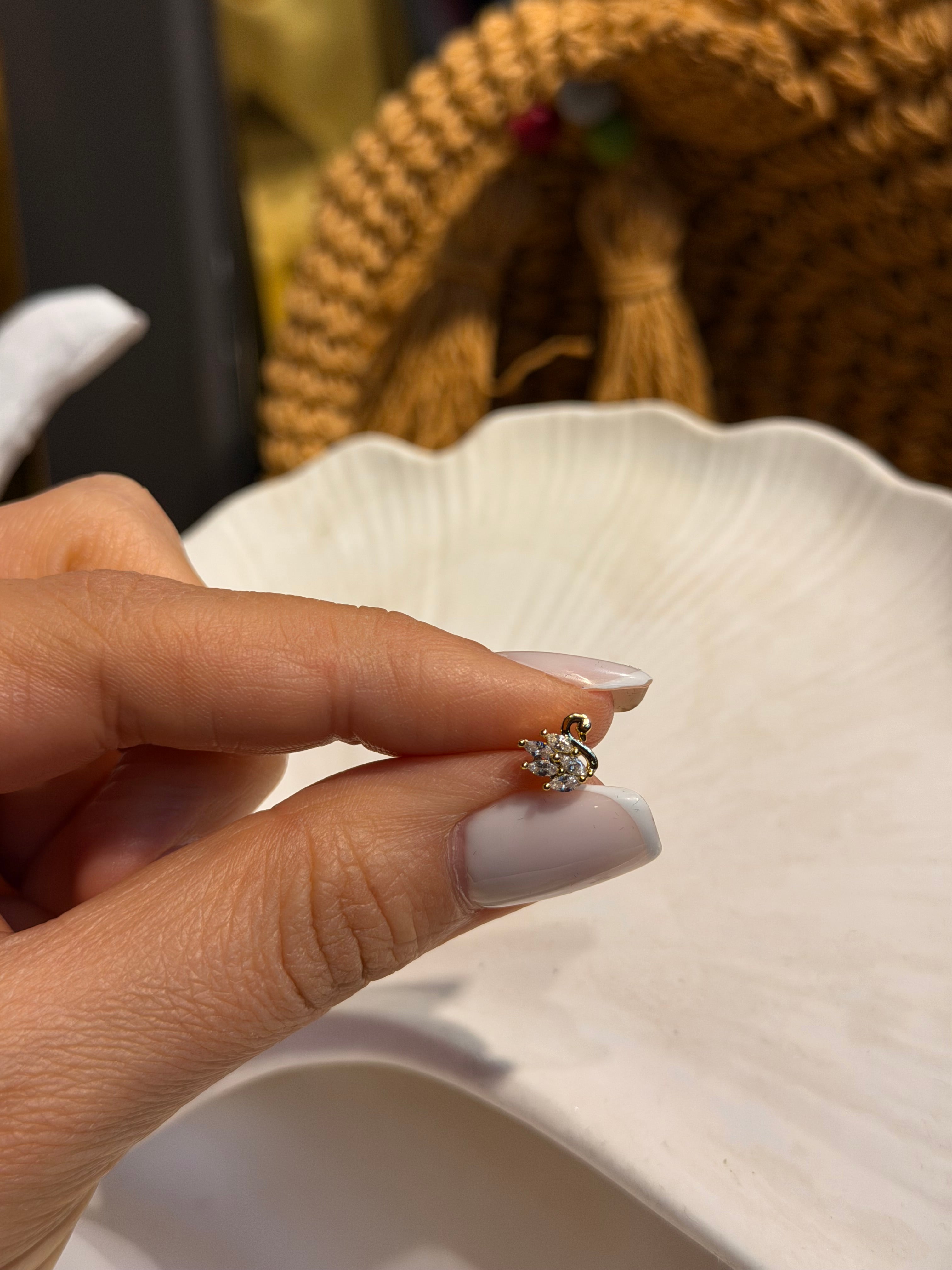 Kuğu Model Cerrahi Piercing Gold