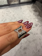 Düğüm Model Silver Ayarlanabilir Yüzük