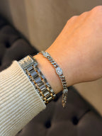 Xuping Vip Seri Paslanmaz Pırlanta Bileklik