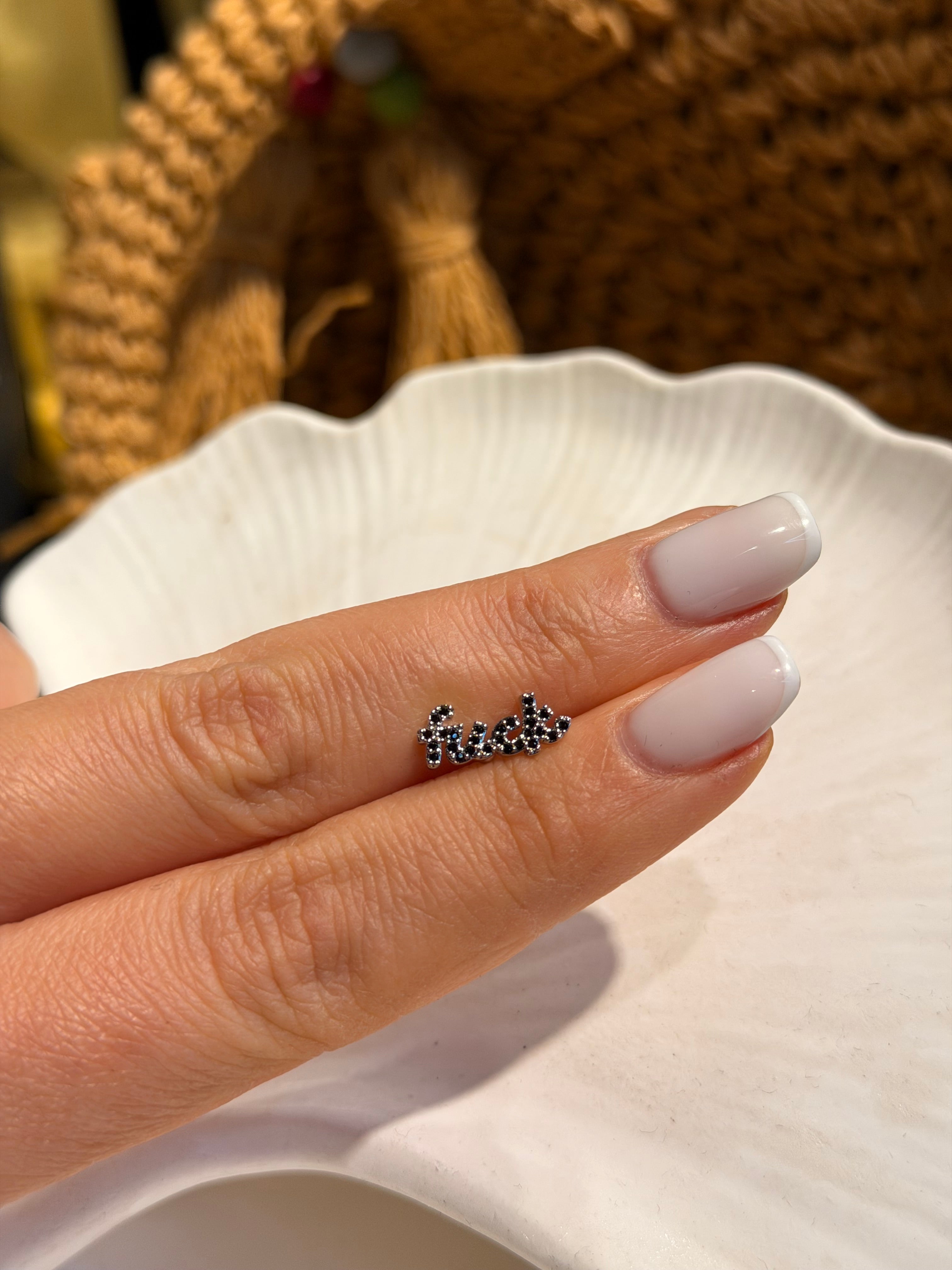 F*ck Model Cerrahi Piercing Silver Ürün ana görseli