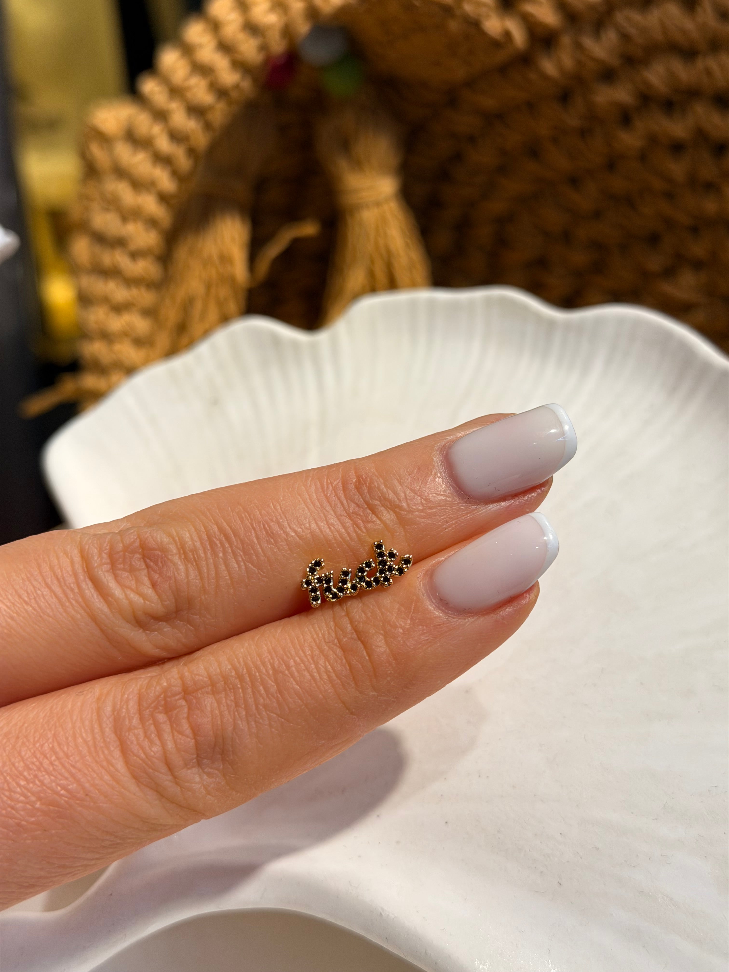 F*ck Model Cerrahi Piercing Gold