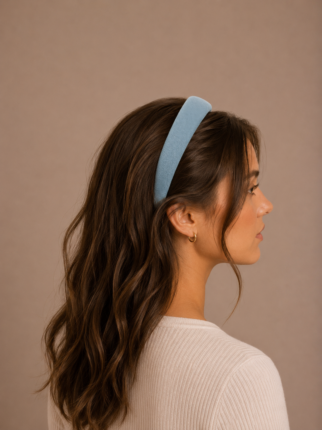 Buz Mavi Bandana Taç Toka