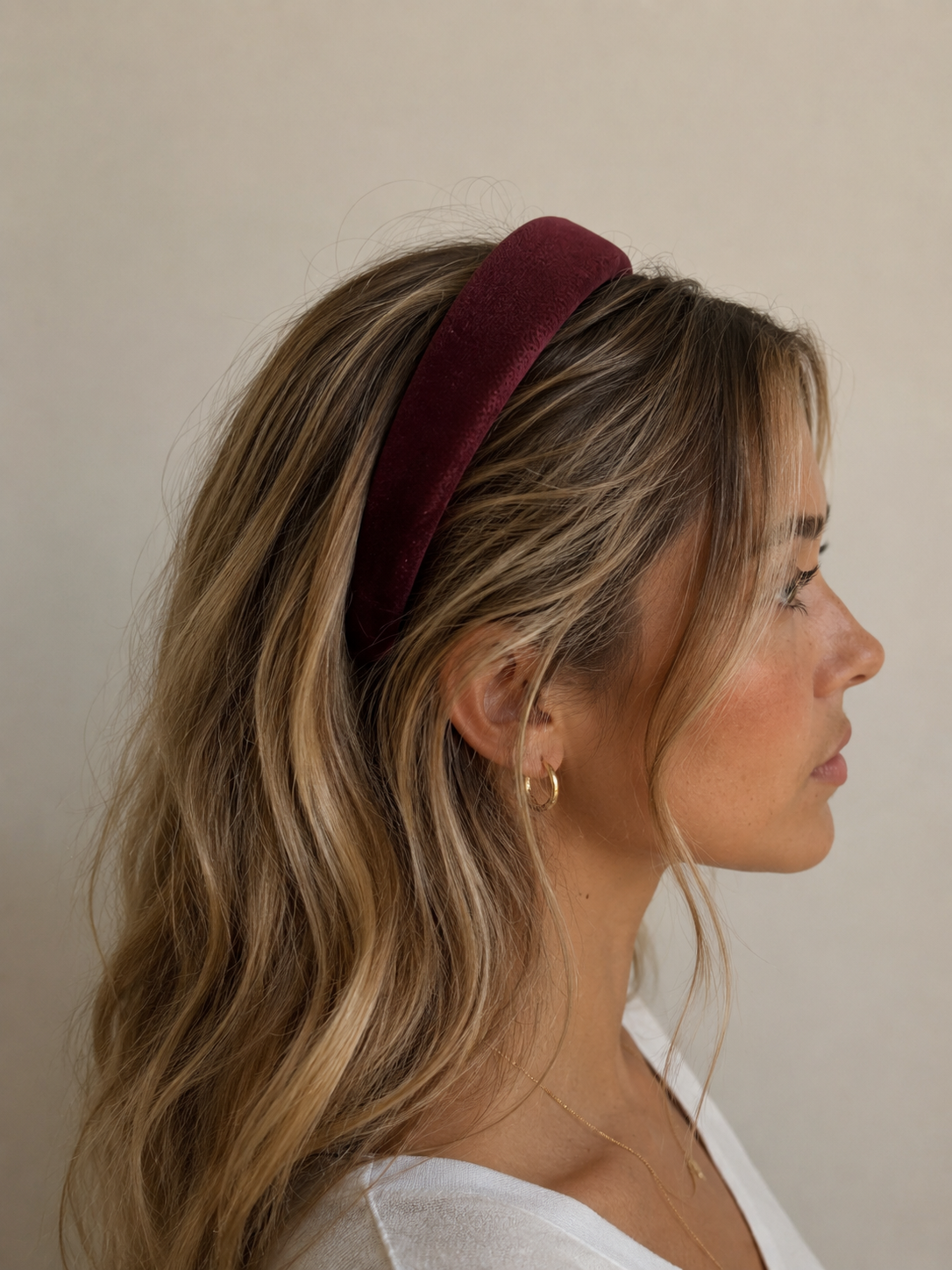 Bordo Bandana Taç Toka