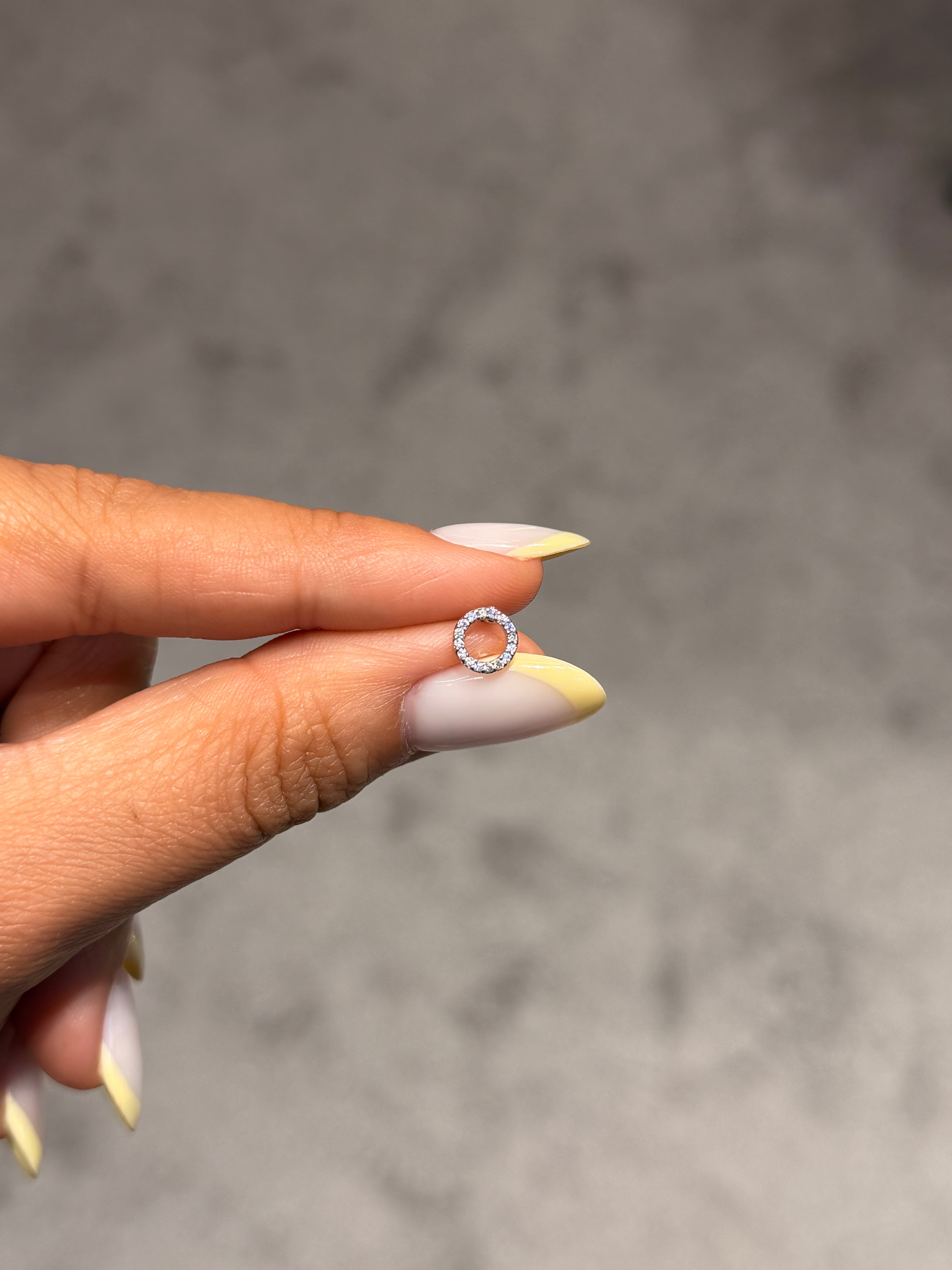 Daire Model Cerrahi Piercing Silver