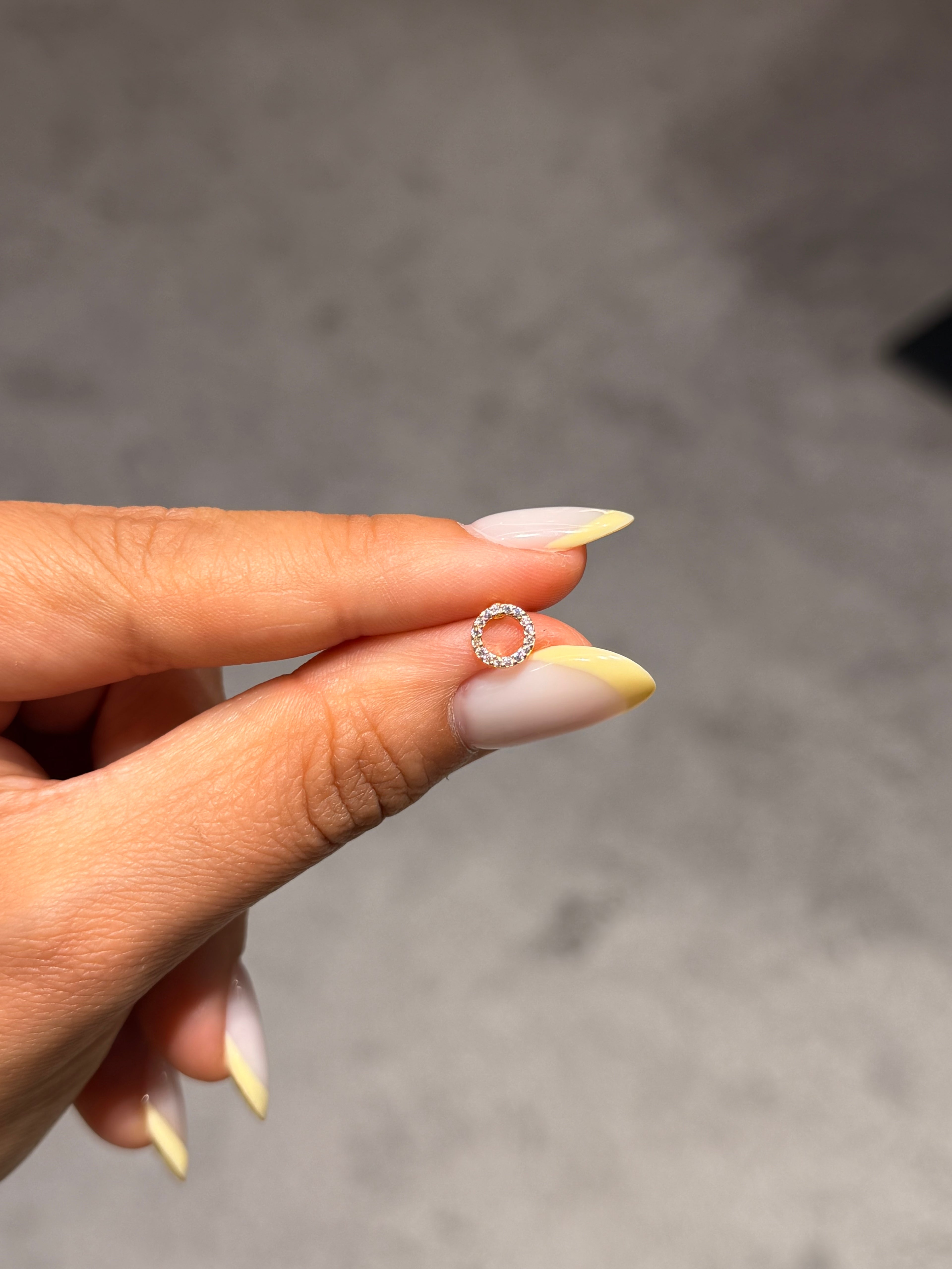 Daire Model Cerrahi Piercing Gold