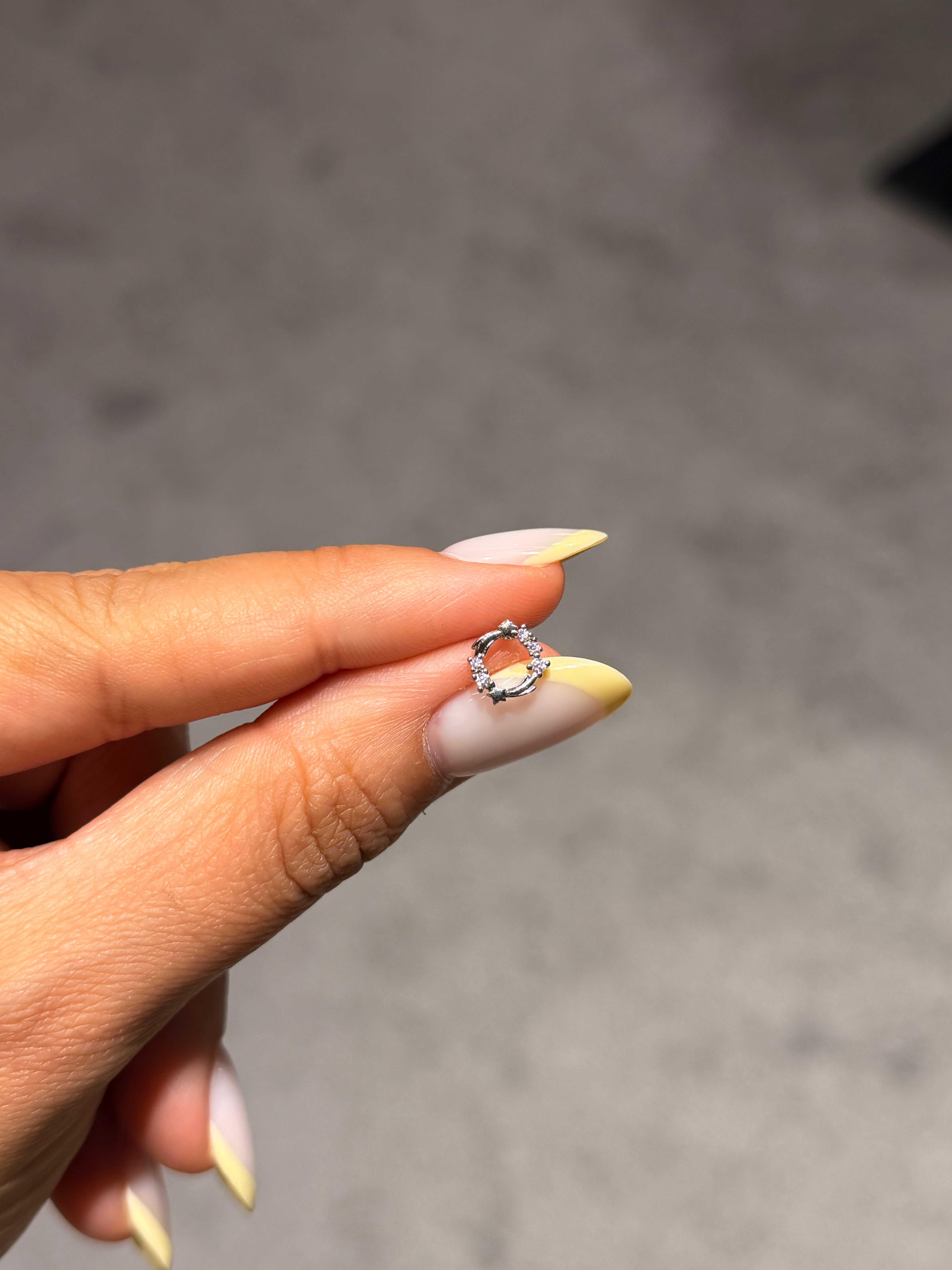 Pırlanta Yıldız Daire Model Cerrahi Piercing Silver Ürün ana görseli