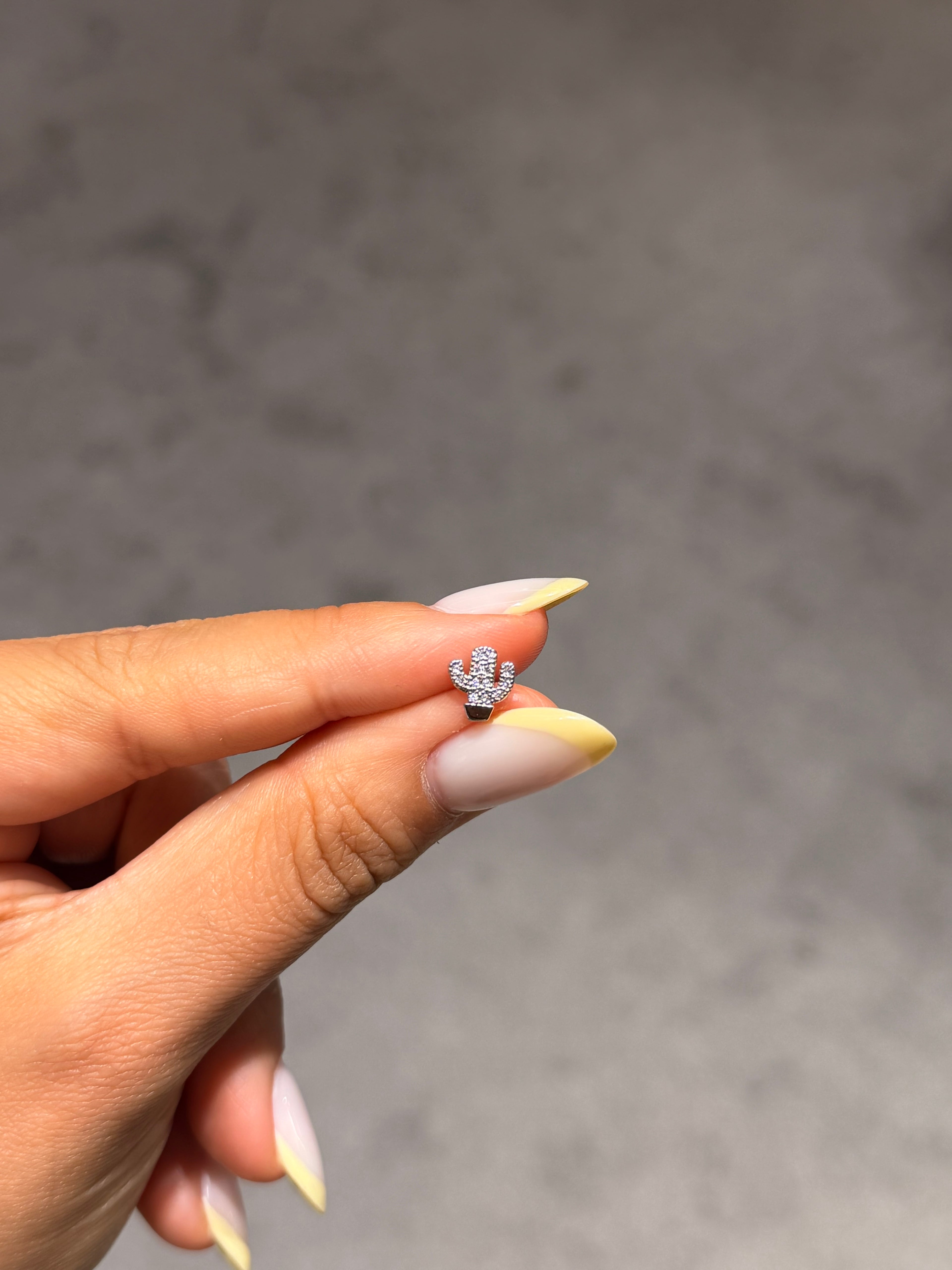 Kaktüs Model Cerrahi Piercing Silver
