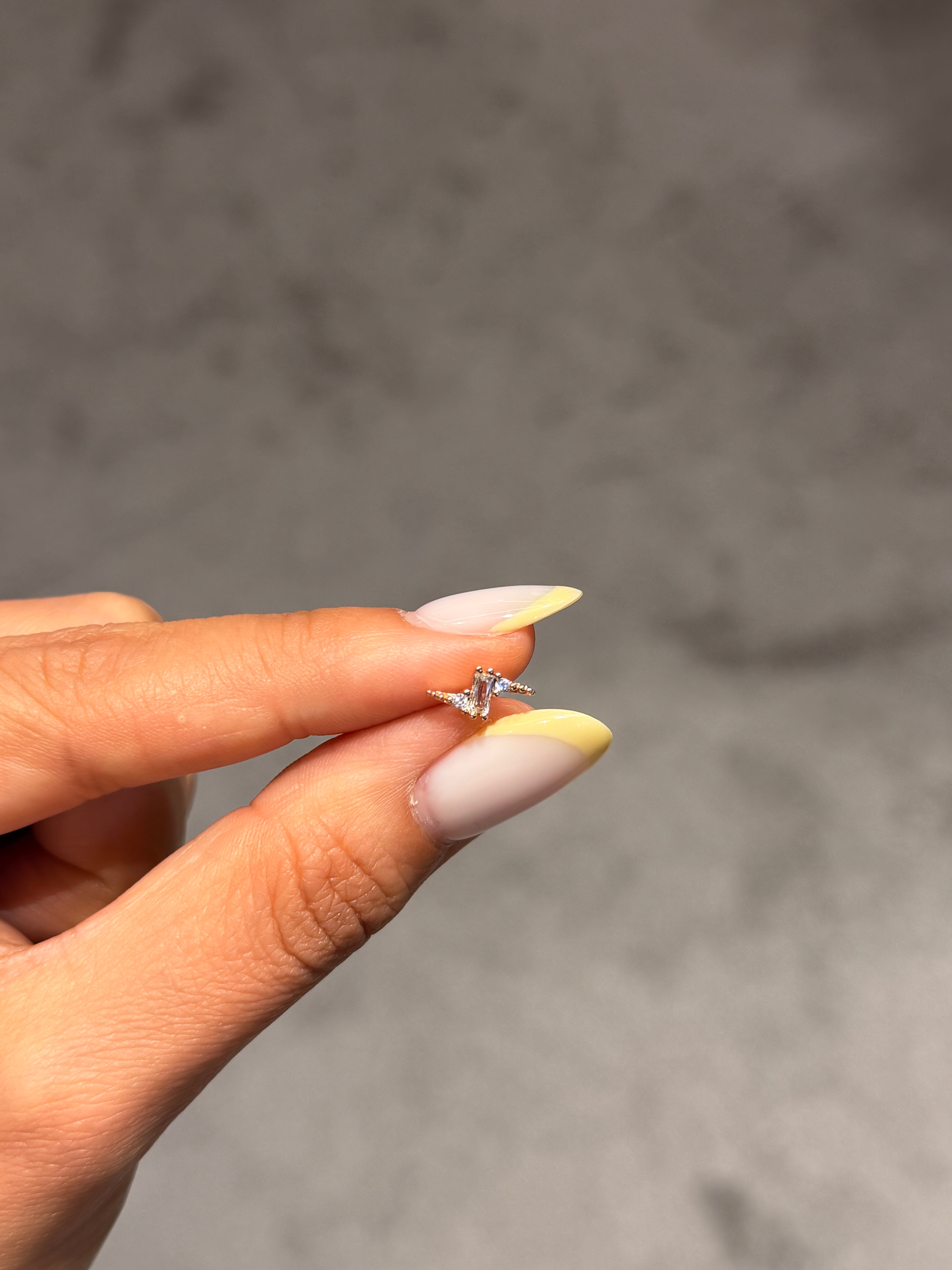 Tasarım Şimşek Model Cerrahi Piercing Rose Gold Ürün ana görseli