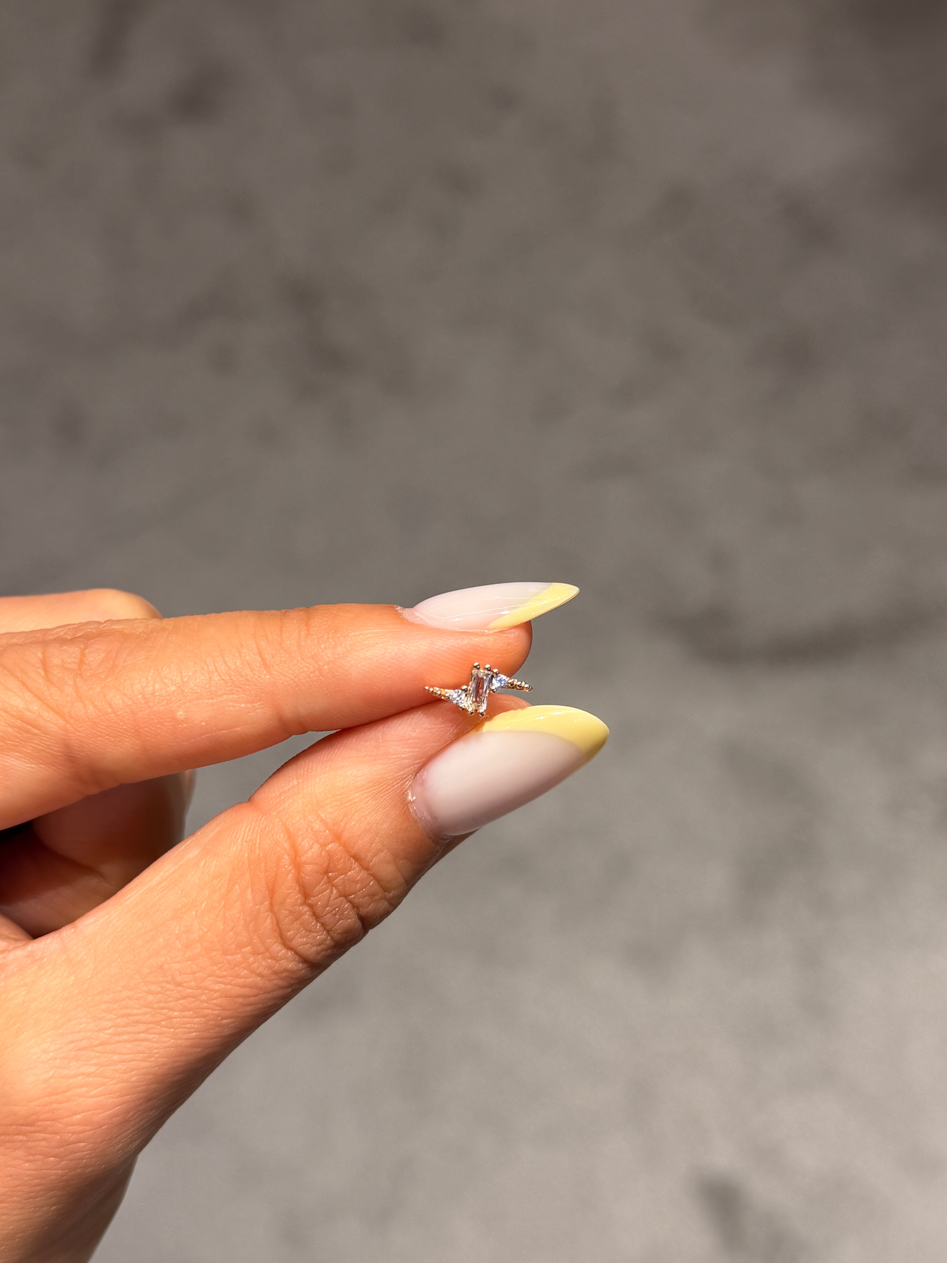 Tasarım Şimşek Model Cerrahi Piercing Rose Gold