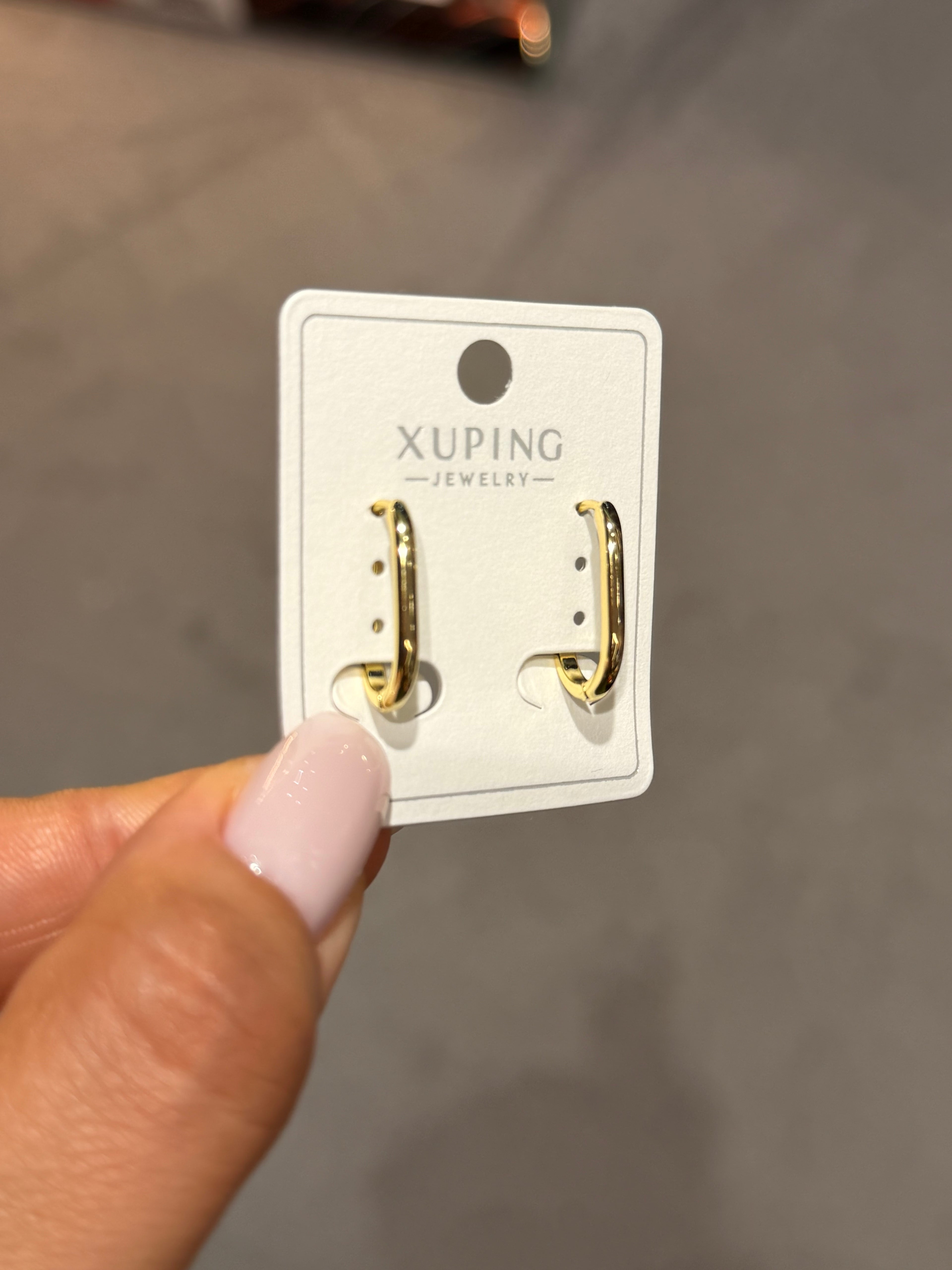 14k Altın Kaplama Oval Halka Küpe
