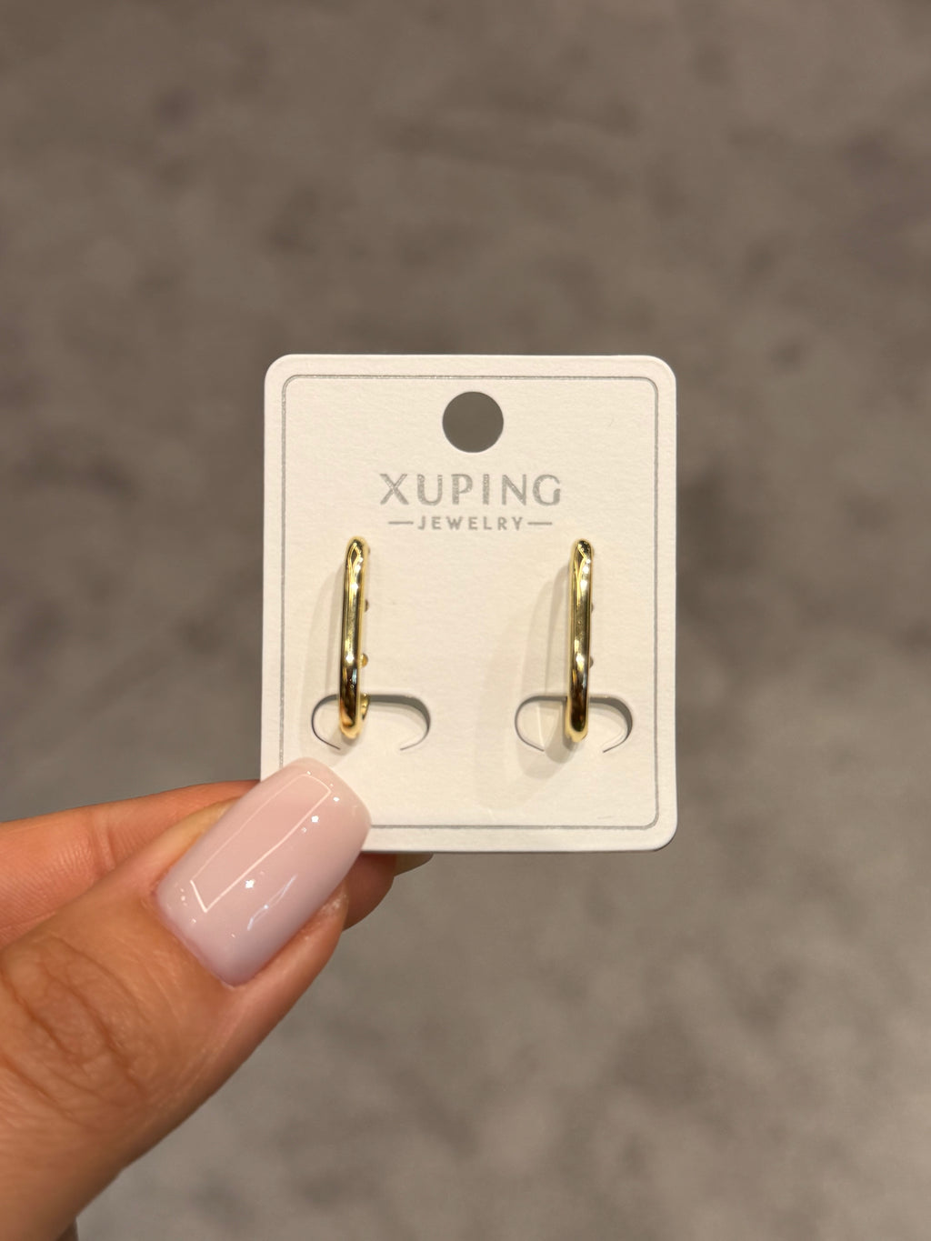 14k Altın Kaplama Oval Halka Küpe