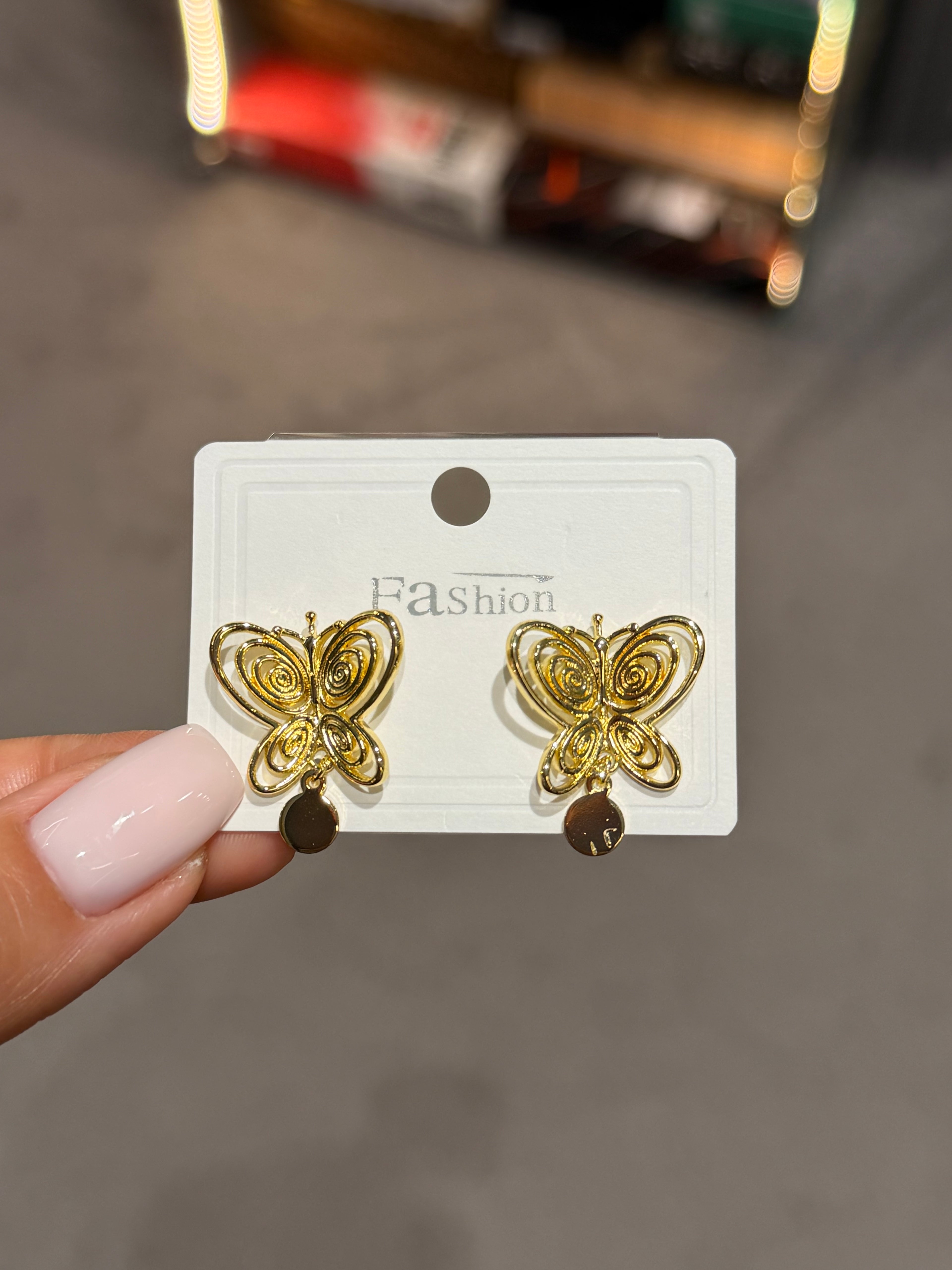14k Kelebek Füsun Küpe