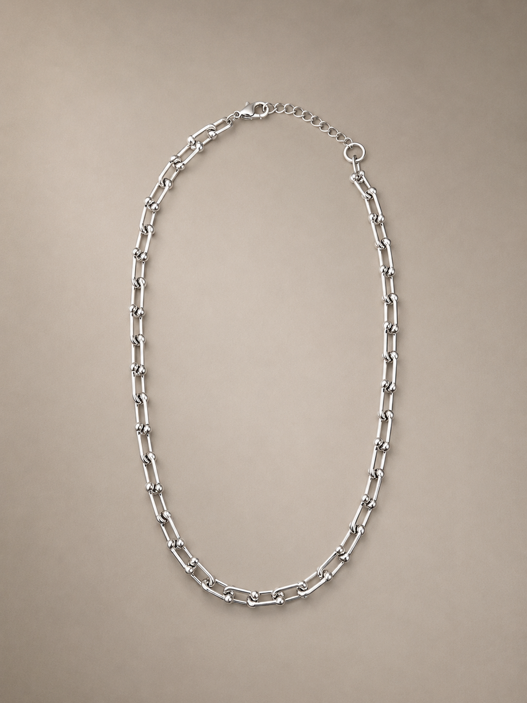 Zincir Model Silver Kolye